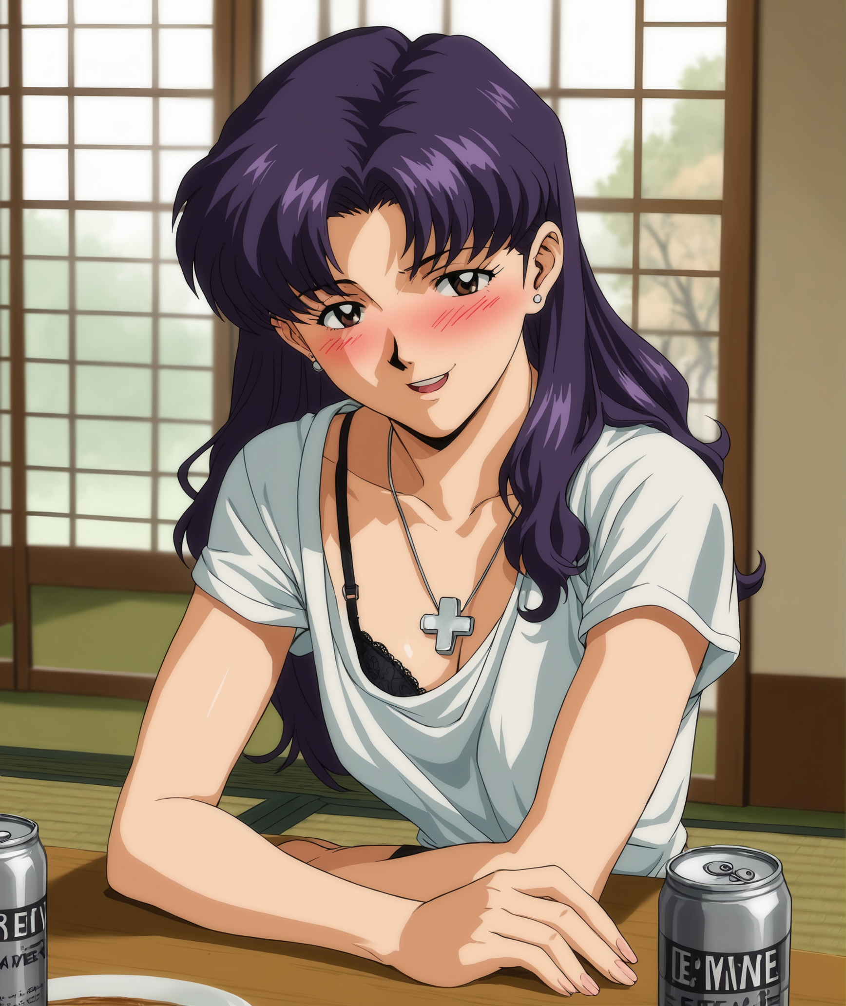 She doesn't mind meeting you - Anime, Anime art, Misato katsuragi, Evangelion