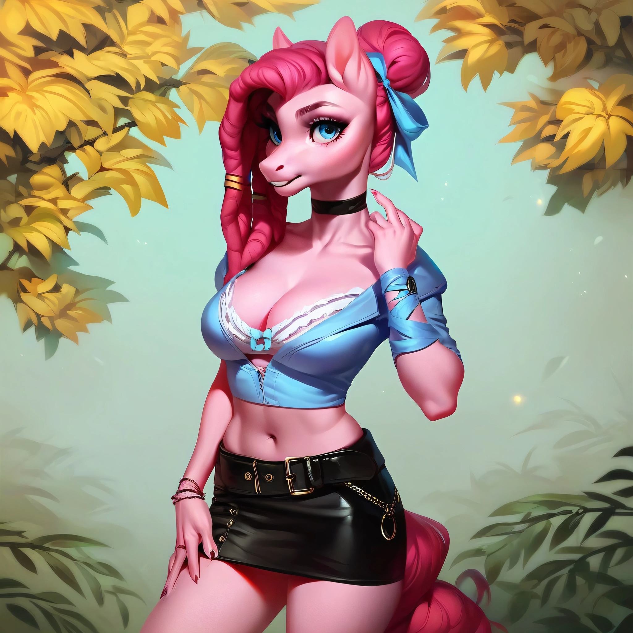 Pinkie Pie - My, Neural network art, My little pony, Pony, Anthropomorphic, Pinkie pie, Longpost