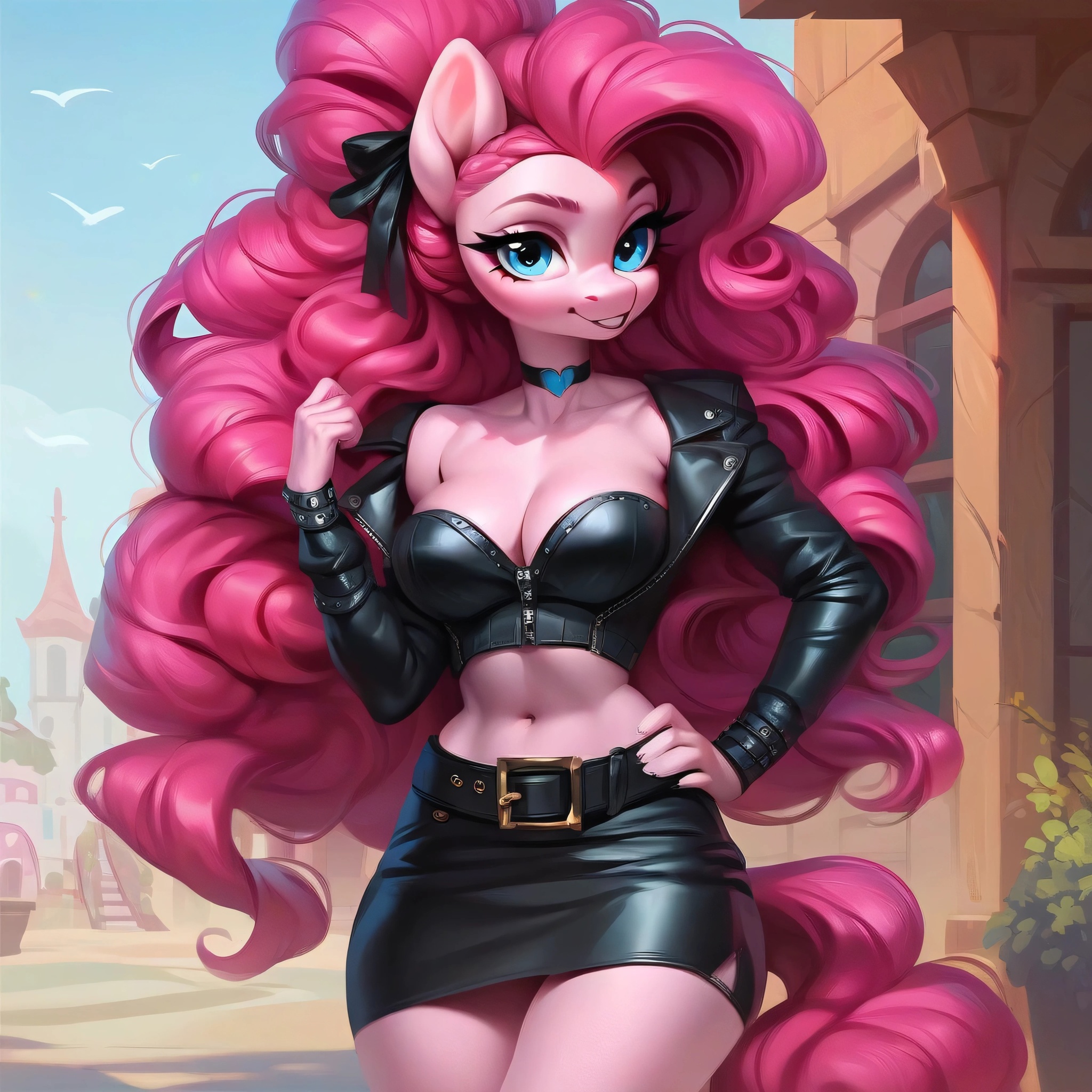 Pinkie Pie - My, Neural network art, My little pony, Pony, Anthropomorphic, Pinkie pie, Longpost