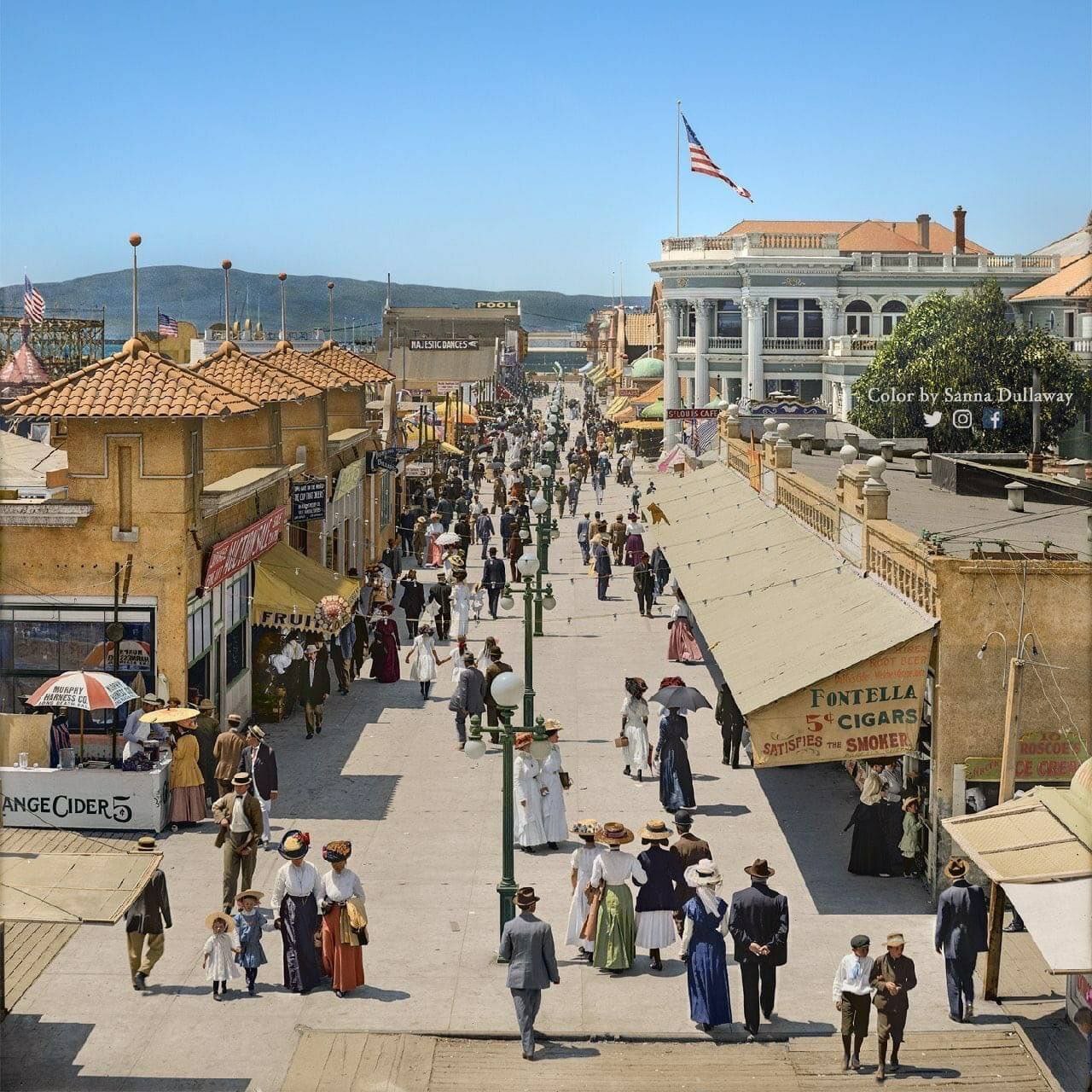 USA, 1914 - The photo, USA, Colorization, Street photography, 1914