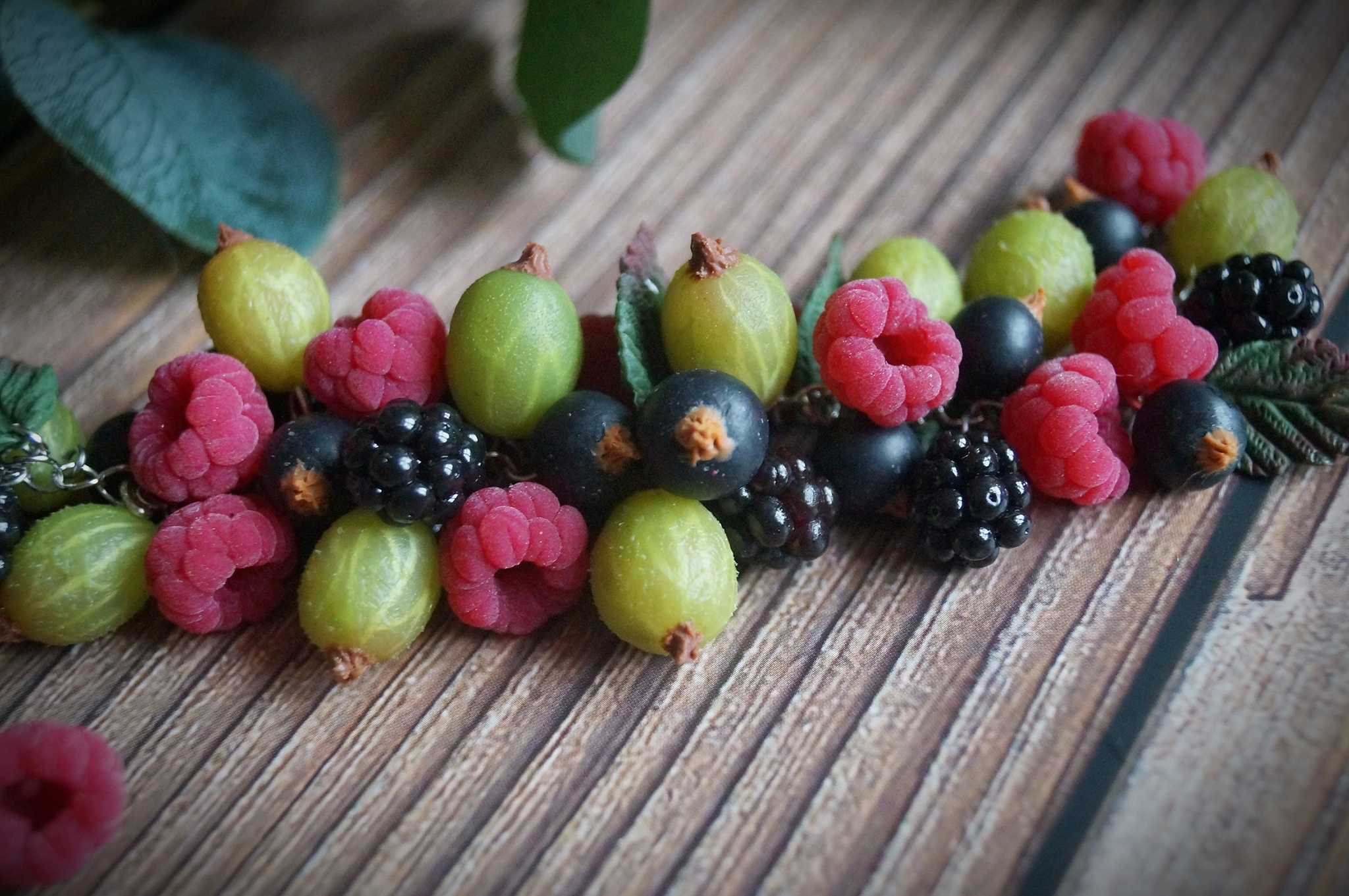 Bracelet with berries - My, Polymer clay, Friday tag is mine, Berries, A bracelet, Handmade, Longpost, Needlework without process