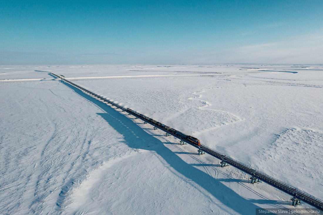 The northernmost railway in the world - Railway, Yamal, Labytnangi, Bovanenkovo, North, Gazprom, Tundra, Watch, Kara Sea, Longpost