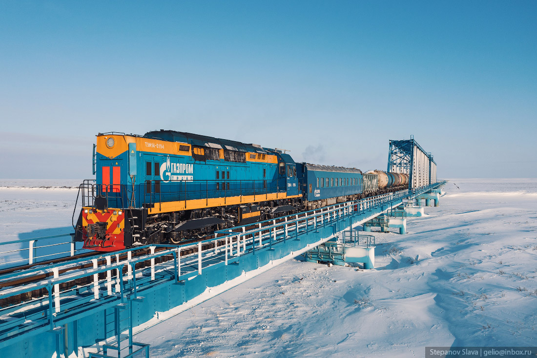 The northernmost railway in the world - Railway, Yamal, Labytnangi, Bovanenkovo, North, Gazprom, Tundra, Watch, Kara Sea, Longpost