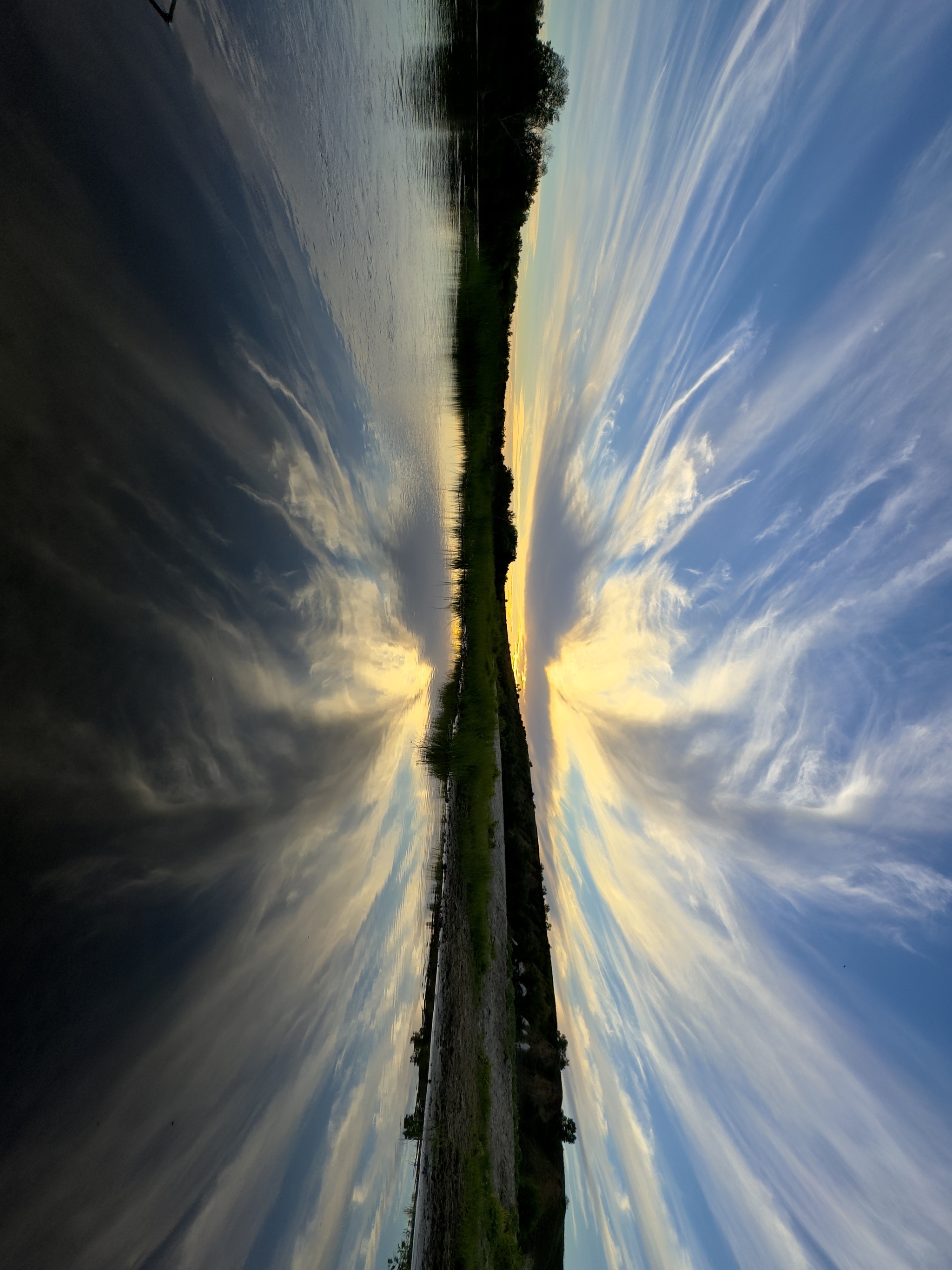 Heavenly portrait - My, The photo, Face, Accident, Sky, Reflection