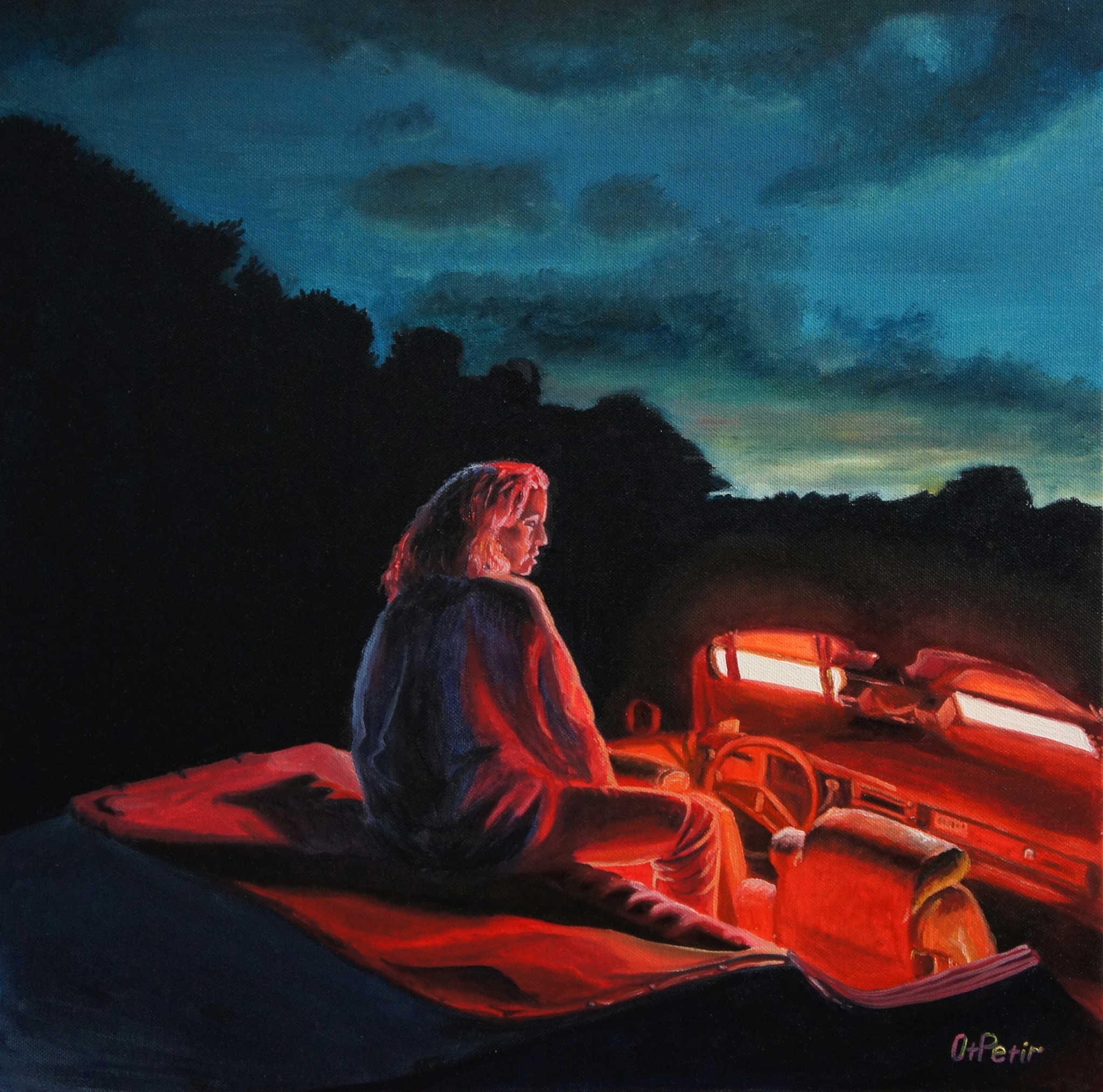 Summer evening vibe - My, Artist, Painting, Summer, Romance, Oil painting, Painting