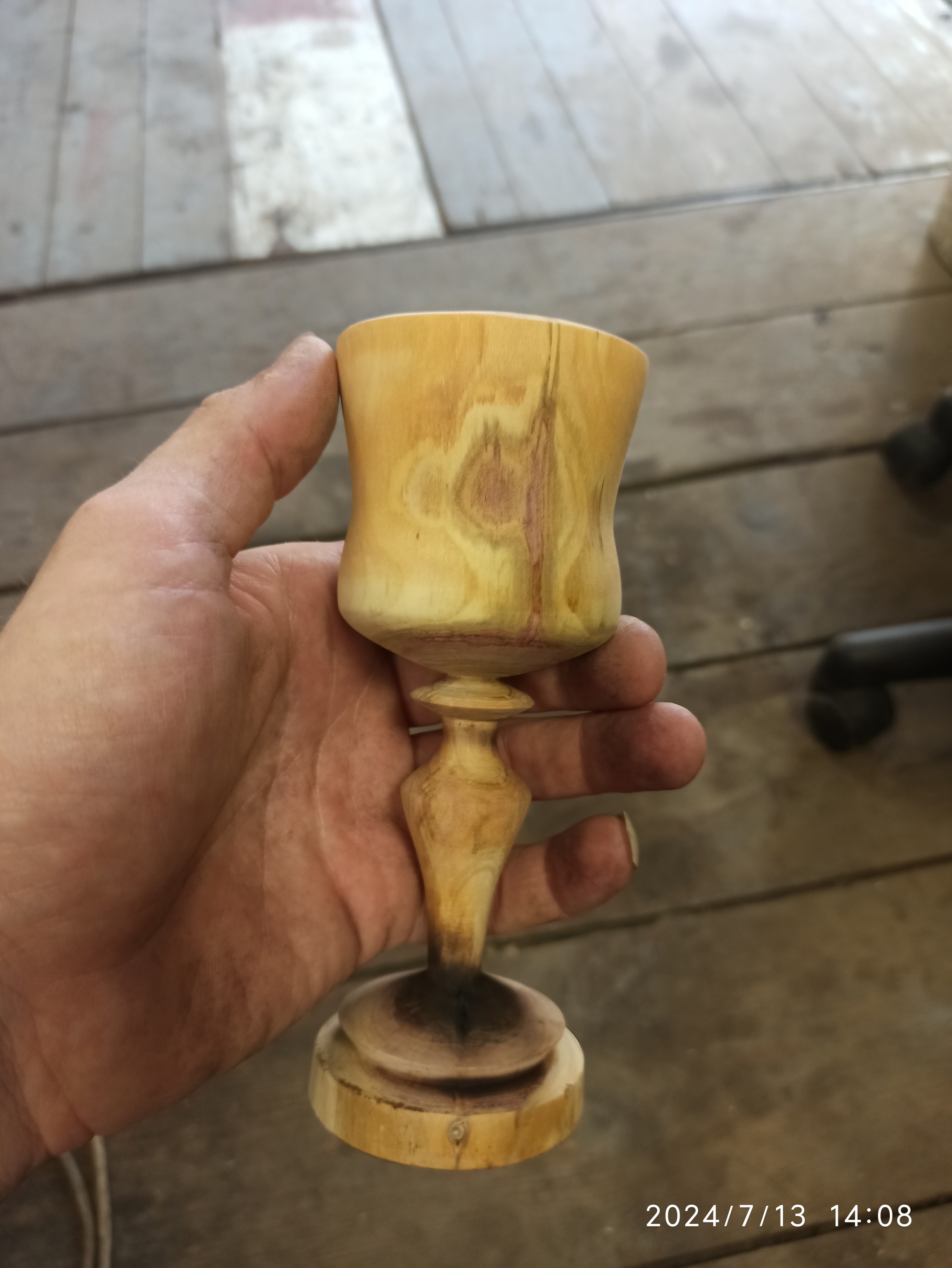 A little lathe, or successfully sawed out an old plum - My, Turning machine, Woodworking, Goblets, Tree, Wood products, Lathe, Longpost, Needlework with process