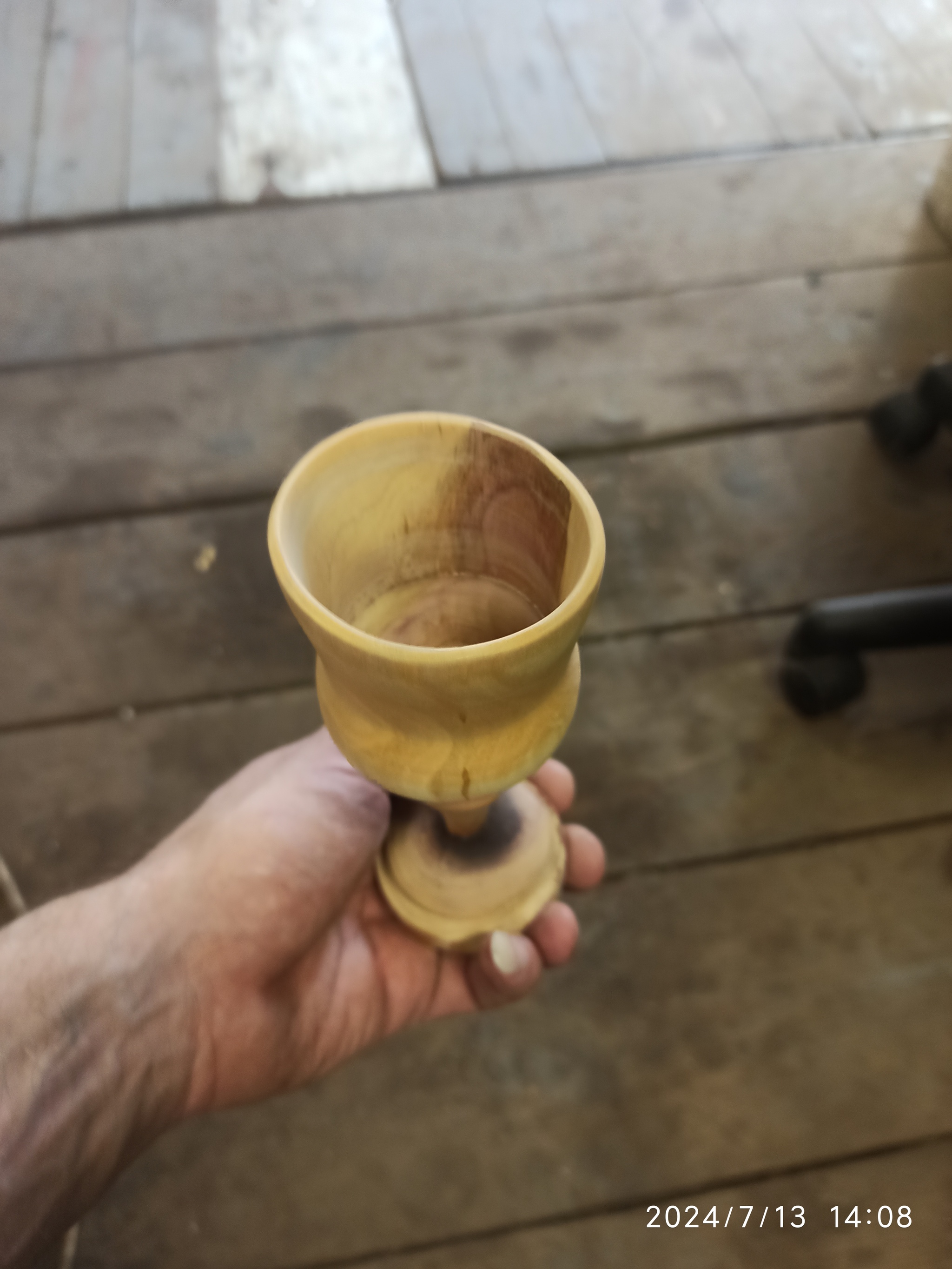 A little lathe, or successfully sawed out an old plum - My, Turning machine, Woodworking, Goblets, Tree, Wood products, Lathe, Longpost, Needlework with process