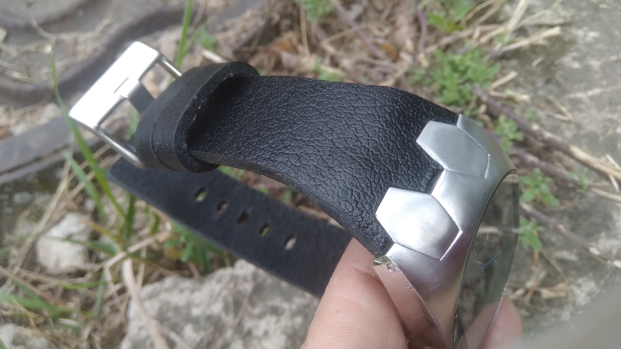 Watch strap Diesel dz-4154. Strap with iron inserts - My, Watch strap, Strap, Leather products, Accessories, Supinator, Voronezh, Diesel, Natural leather, Male, Longpost, Needlework with process