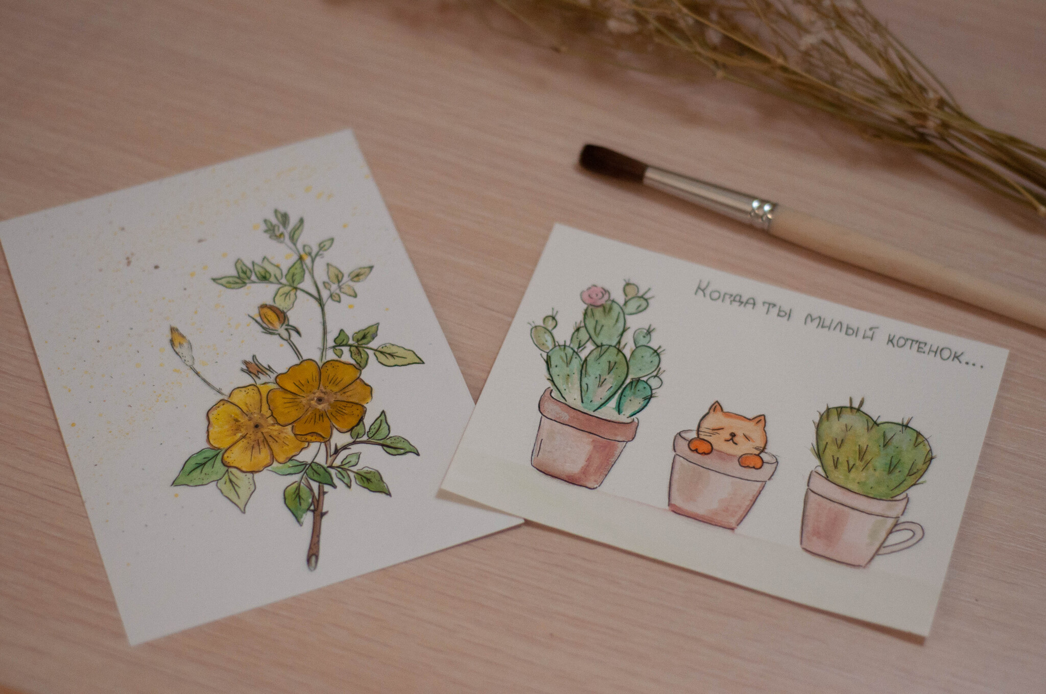 My watercolor cards - My, Watercolor, Postcard, Traditional art, Painting, Sketch, Presents, Artist, Longpost