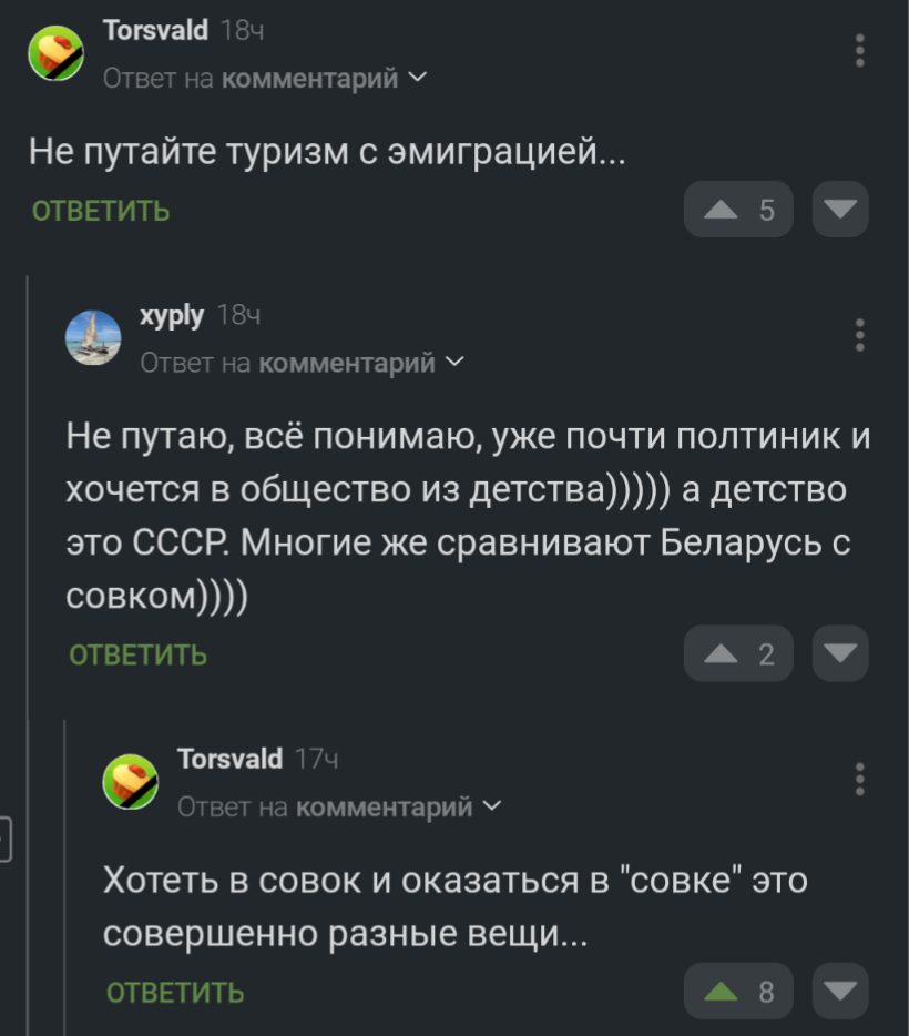 Tourism and emigration - Republic of Belarus, Tourism, Emigration, the USSR, Childhood in the USSR, Wish, Comments on Peekaboo, Screenshot