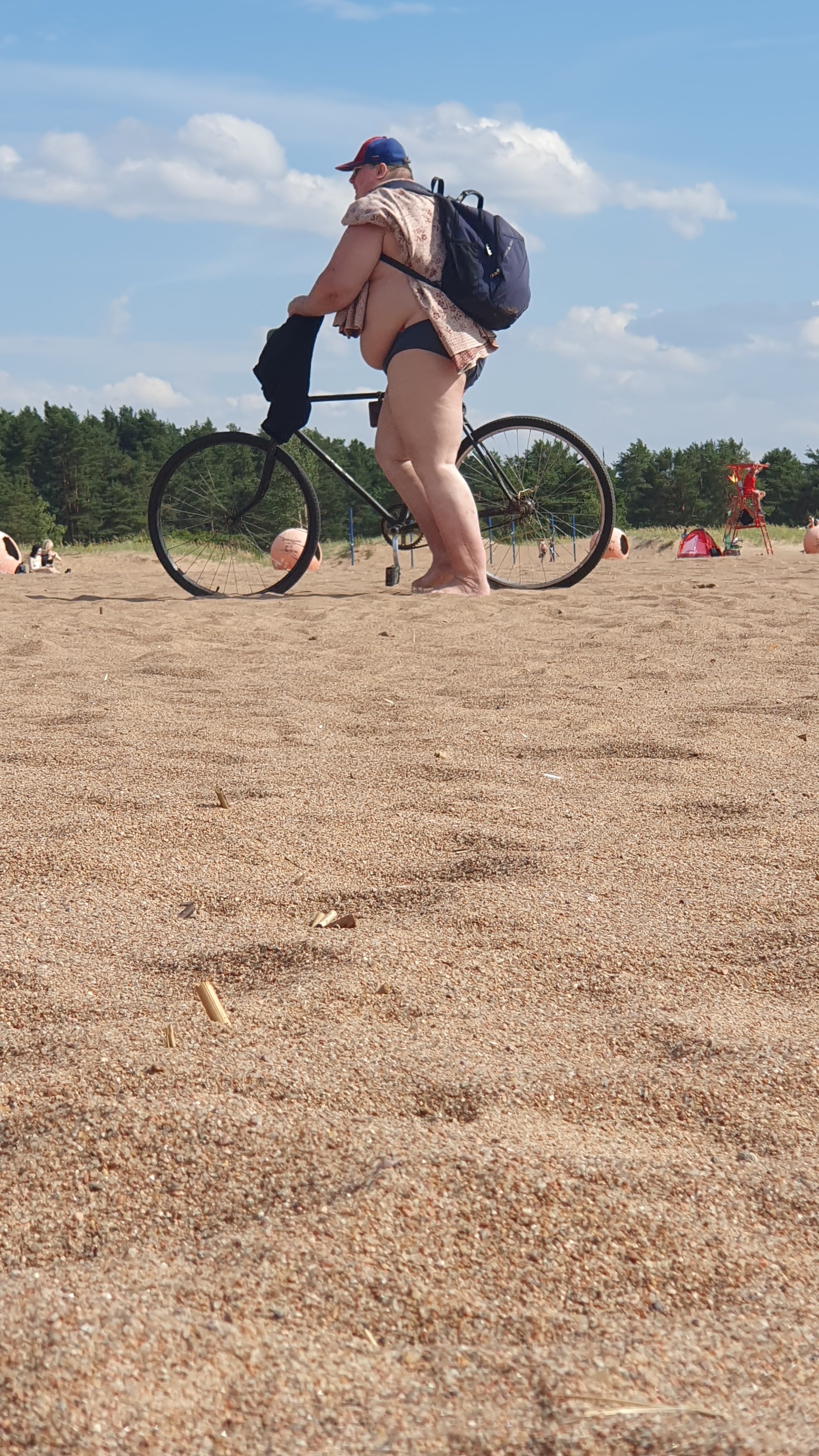 Summer. Sun. Sea. Skuf!... - My, Saint Petersburg, Oddities, Cyclist