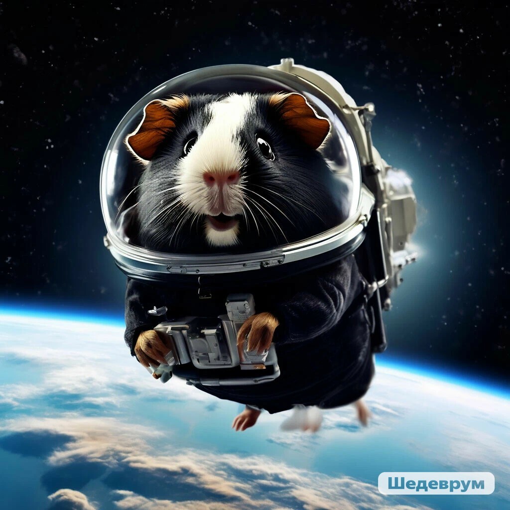 So I got to the generation of pictures) Guinea pigs part 3 - My, Guinea pig, Milota, Masterpiece (Yandex), Generation, Neural network art, Images, Rodents, Fantasy, Space, Art, Longpost