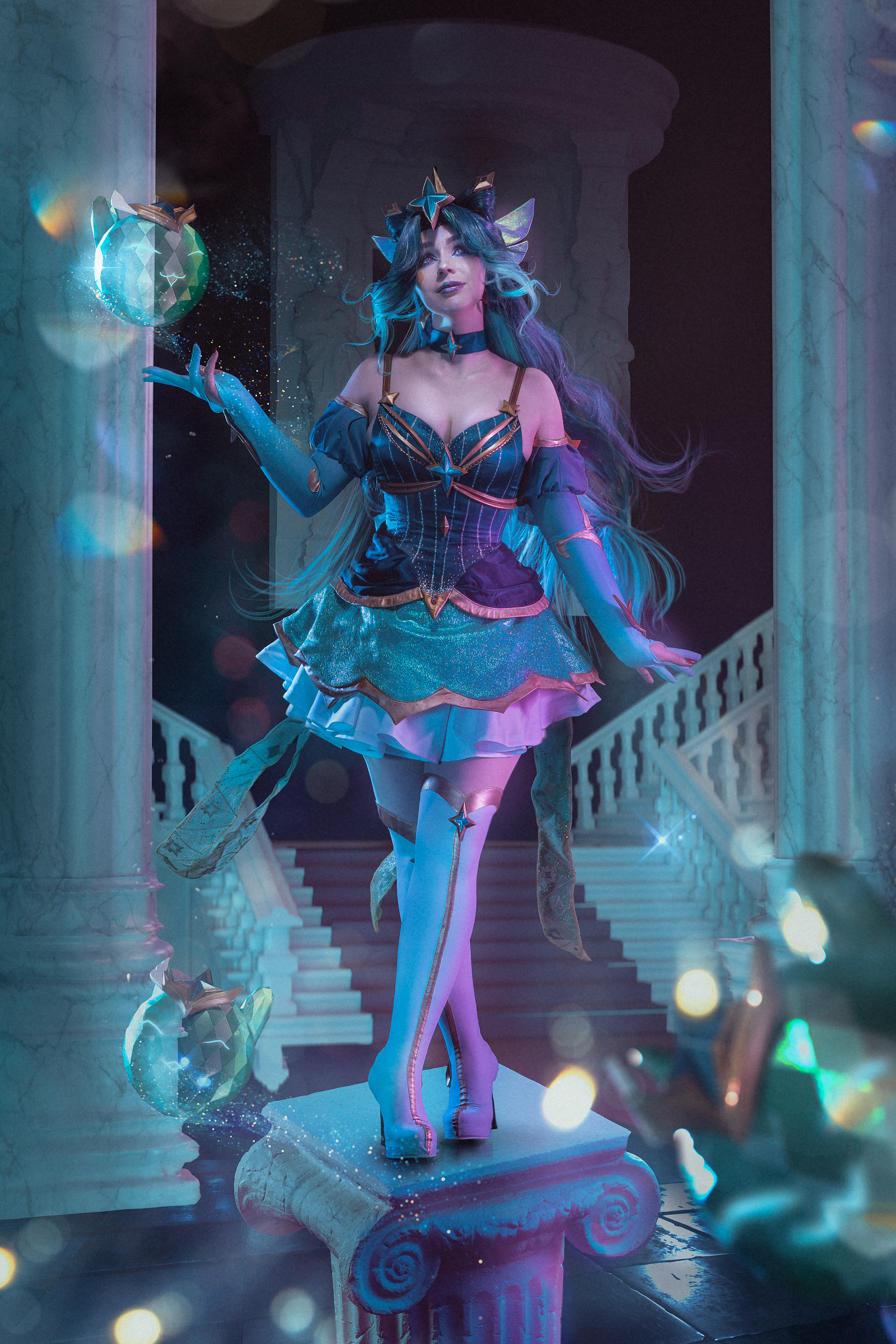 Звёздная Защитница Синдра (престиж. Версия) - Косплей, Syndra, Star Guardian, League of Legends, Riot Games, Фотография