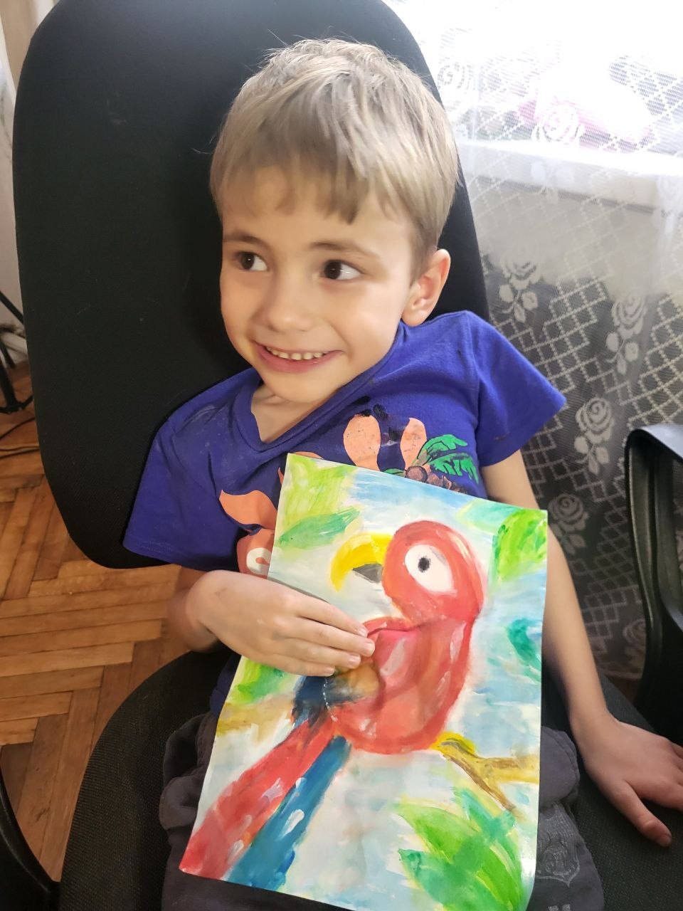 He draws and laughs, and I sit and cry, I can’t explain to my son why... - My, Beginner artist, Autistic Disorders, Parents and children, School, Video, Vertical video, Longpost