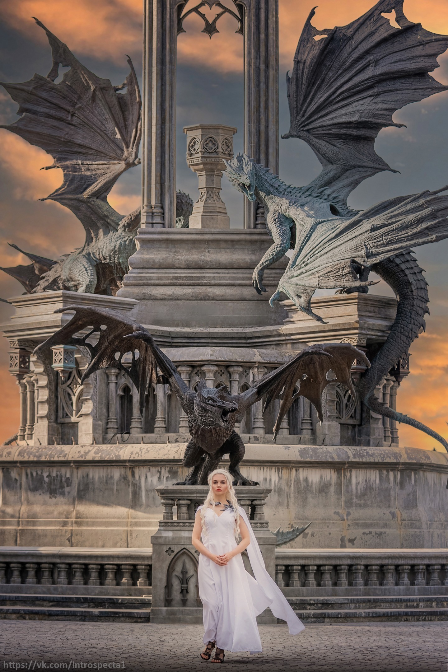 Cosplay Daenerys Targaryen and her dragons. Garibaldi Castle - My, Cosplay, Cosplayers, PHOTOSESSION, Girls, The photo, Garibaldi Castle, The Dragon, Mother of dragons, Daenerys Targaryen, Game of Thrones, Serials, House of the Dragon, Targaryen, PLIO, Longpost