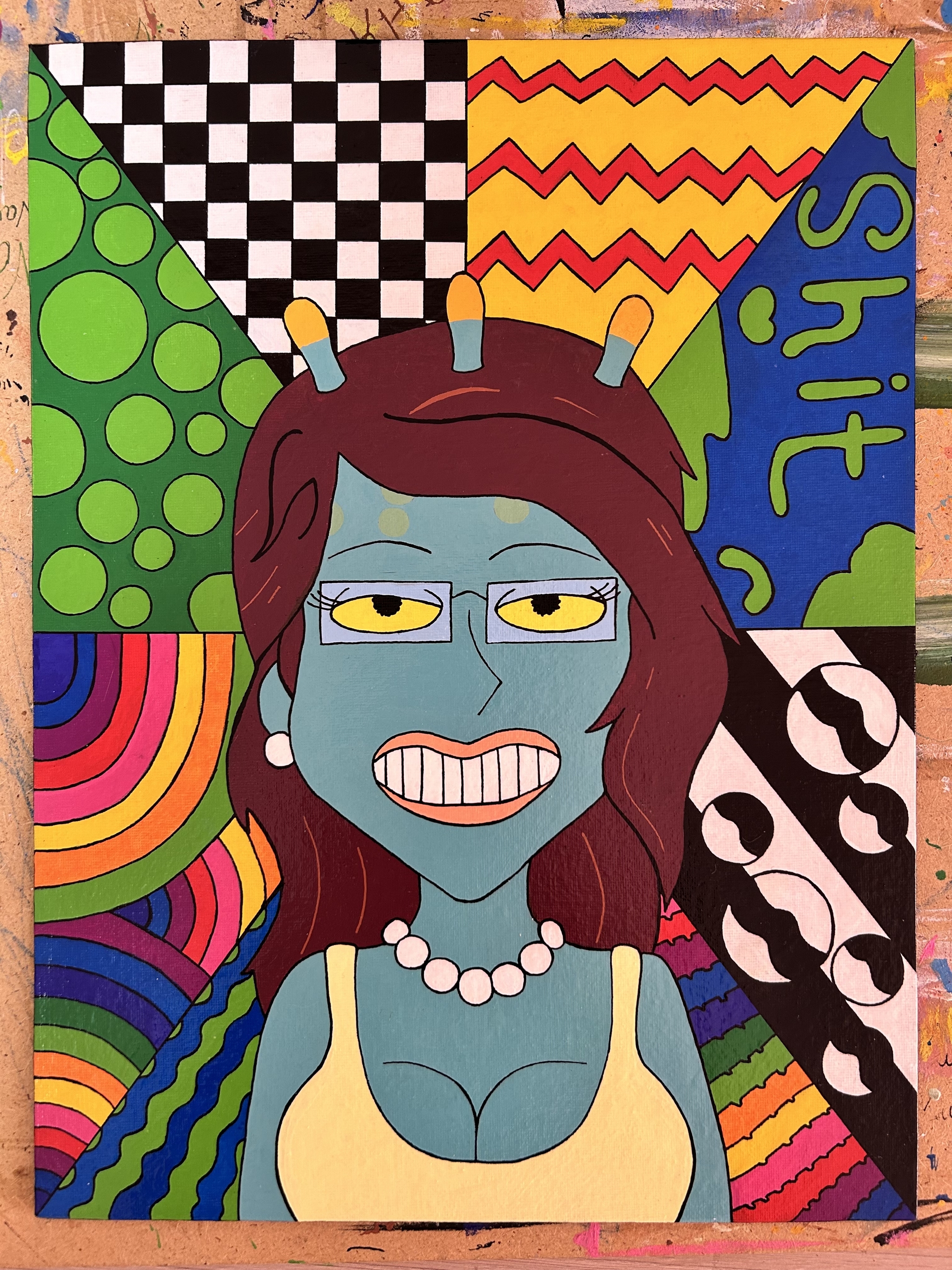 Mescaline Unity - My, Rick and Morty, Collective mind, Painting, Painting, Acrylic, Light addiction, Longpost