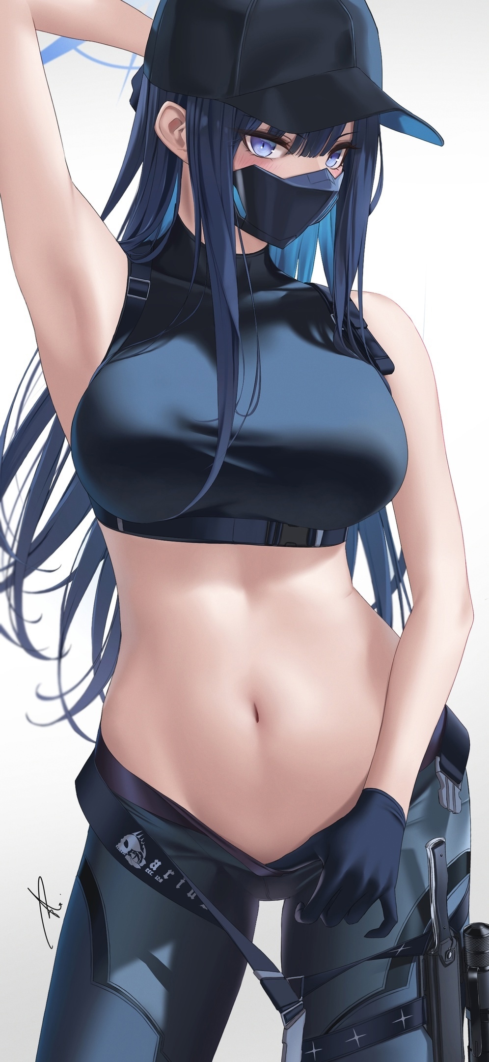 Saori - Anime, Anime art, Blue archive, Joumae Saori, Longpost