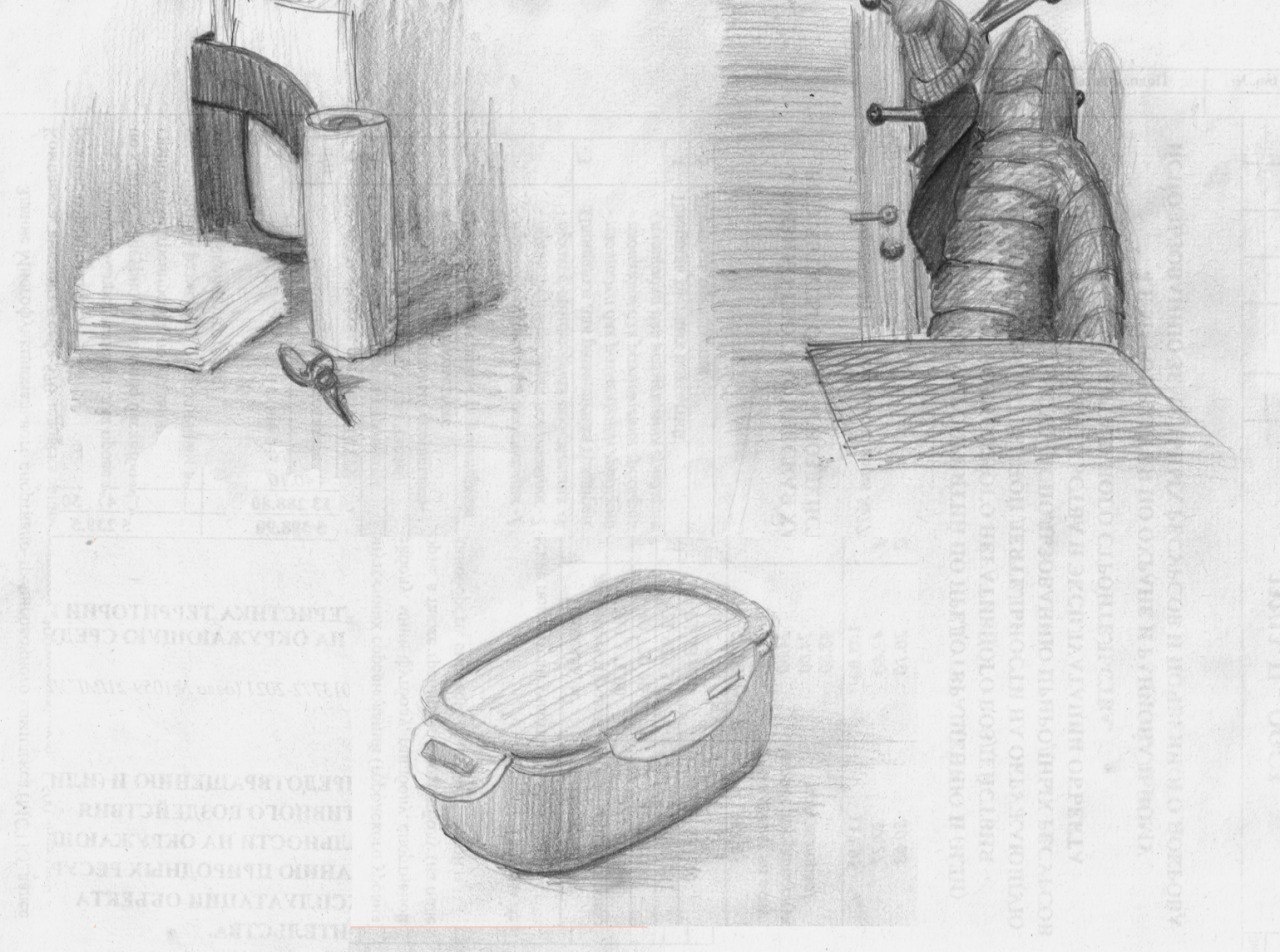 Office - My, Beginner artist, Pencil drawing, Sketch, Sketch, Office, Chancery, a printer, Painting, Longpost