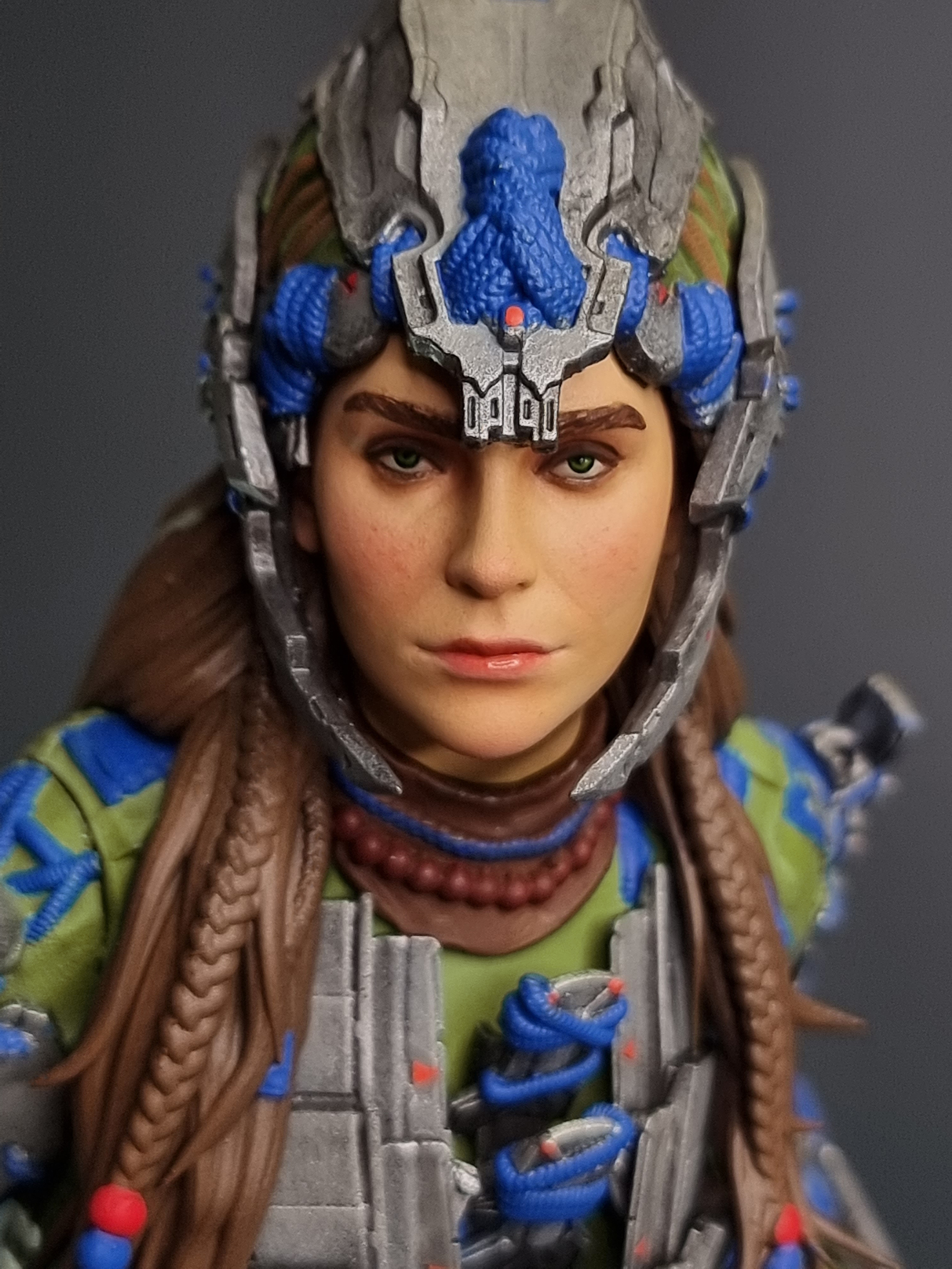 Aloy, Horizon: Forbidden West - Моё, Элой, Horizon forbidden west, Покраска миниатюр, Покраска, 3D принтер, Роспись, 3D печать, Длиннопост