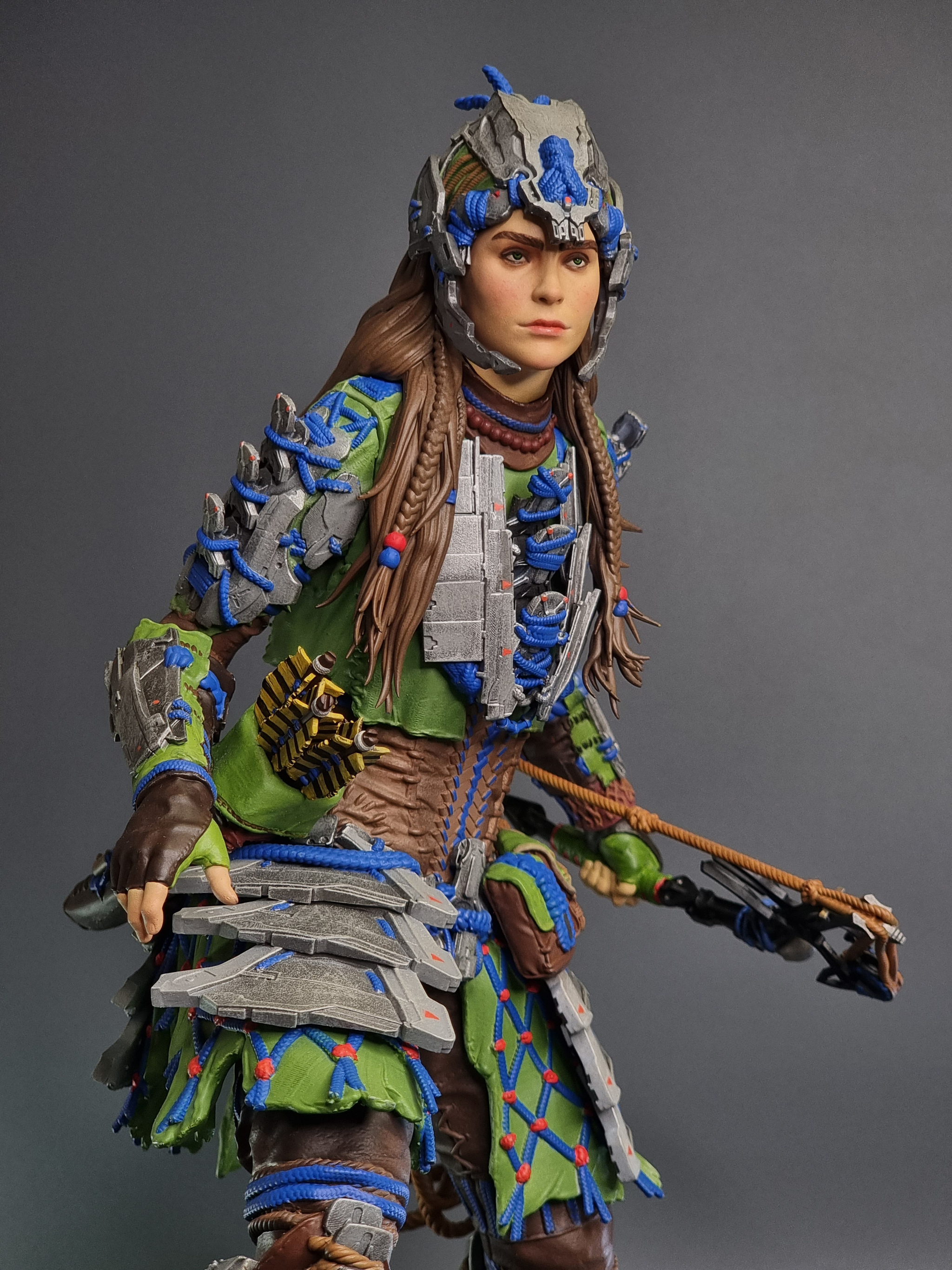 Aloy, Horizon: Forbidden West - Моё, Элой, Horizon forbidden west, Покраска миниатюр, Покраска, 3D принтер, Роспись, 3D печать, Длиннопост