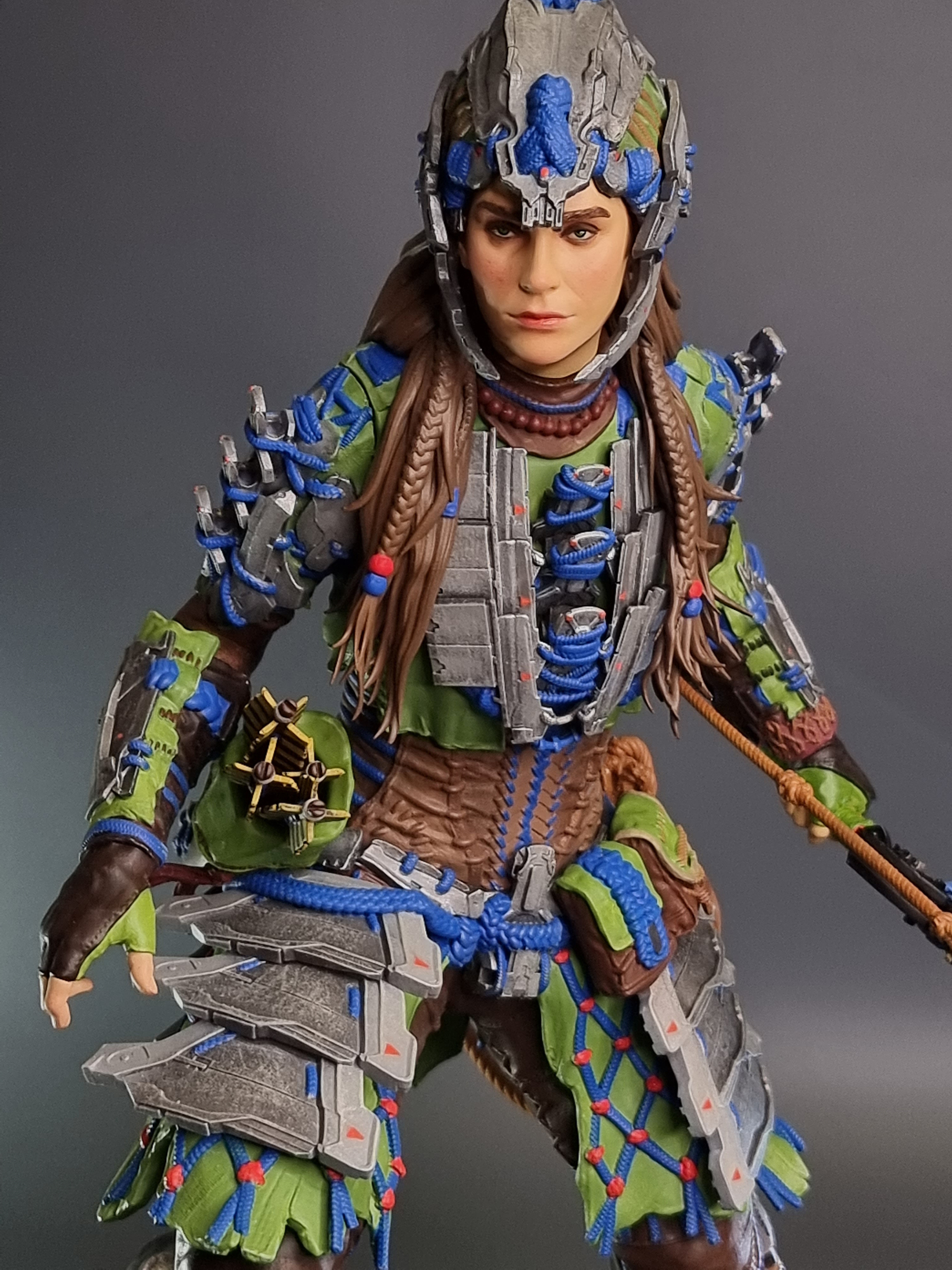 Aloy, Horizon: Forbidden West - Моё, Элой, Horizon forbidden west, Покраска миниатюр, Покраска, 3D принтер, Роспись, 3D печать, Длиннопост