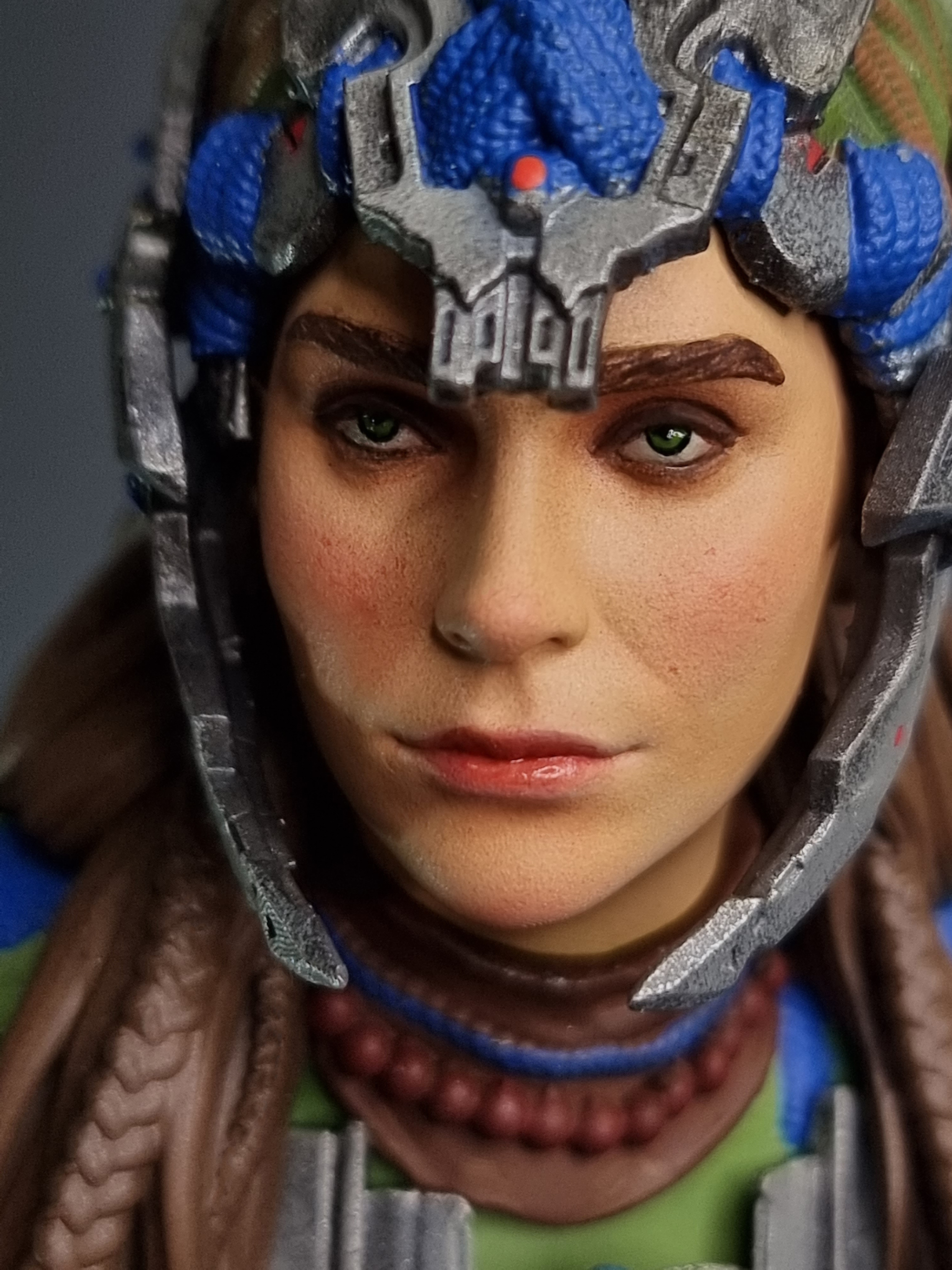 Aloy, Horizon: Forbidden West - Моё, Элой, Horizon forbidden west, Покраска миниатюр, Покраска, 3D принтер, Роспись, 3D печать, Длиннопост