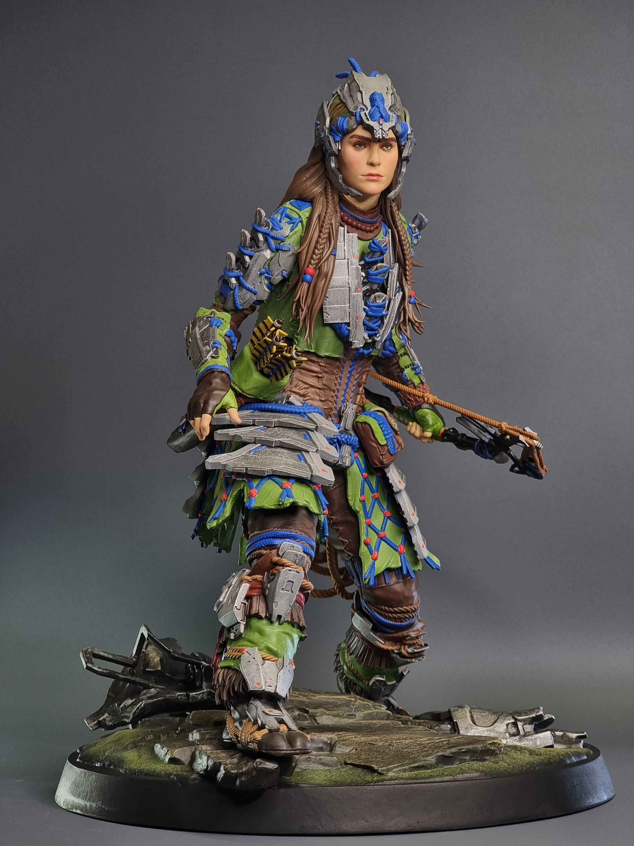 Aloy, Horizon: Forbidden West - Моё, Элой, Horizon forbidden west, Покраска миниатюр, Покраска, 3D принтер, Роспись, 3D печать, Длиннопост