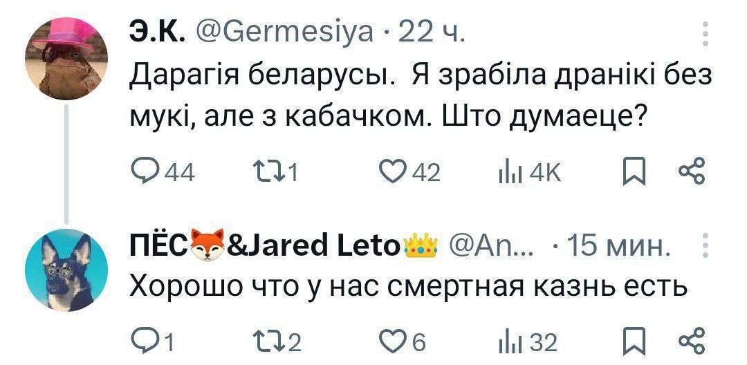 С картошкой шутки плохи - Драники, Мука, Кабачок, Twitter, Белорусы, Скриншот, Комментарии, Республика Беларусь