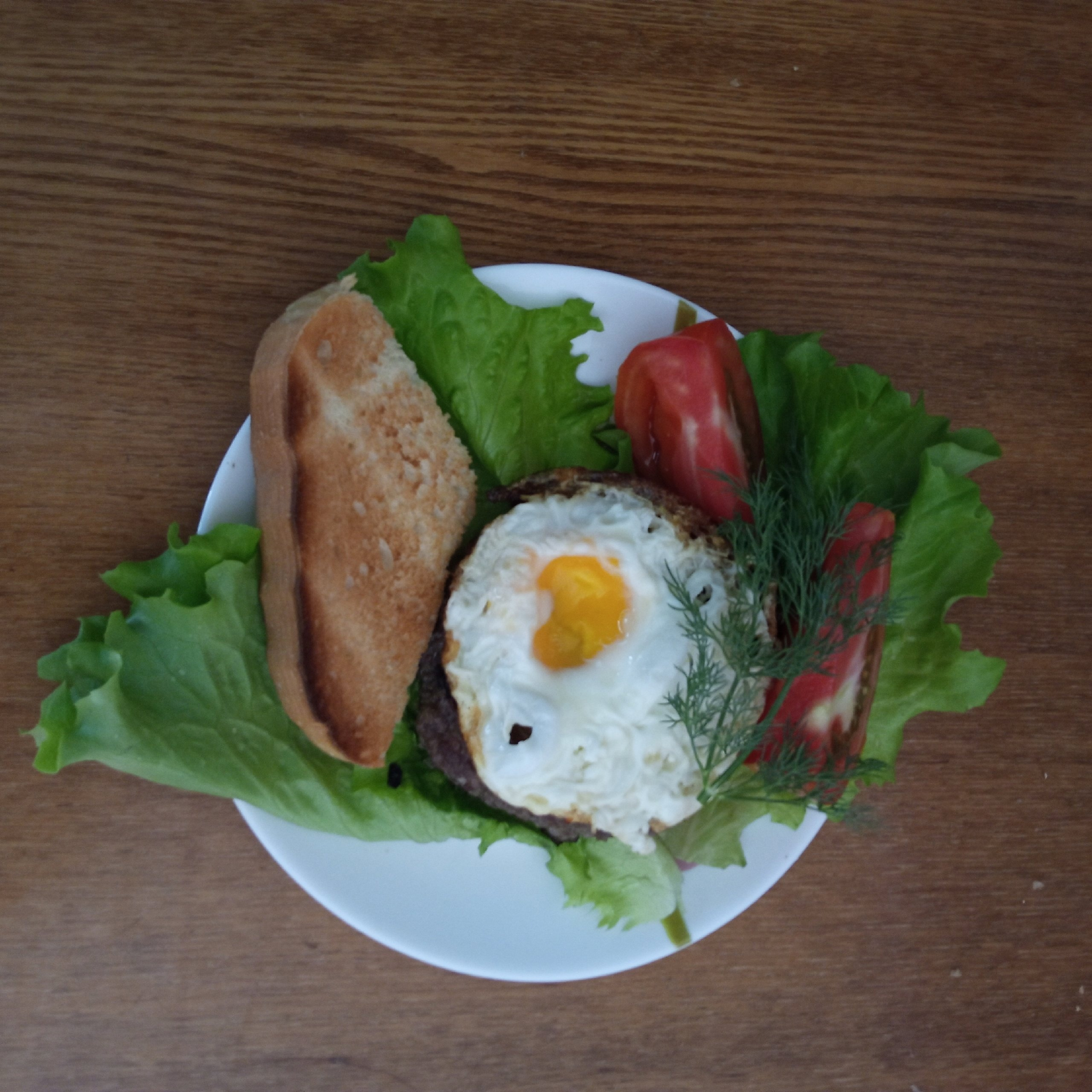 Chopped beefsteak with egg - My, Recipe, Men's cooking, Beef, Steak, Omelette, Longpost