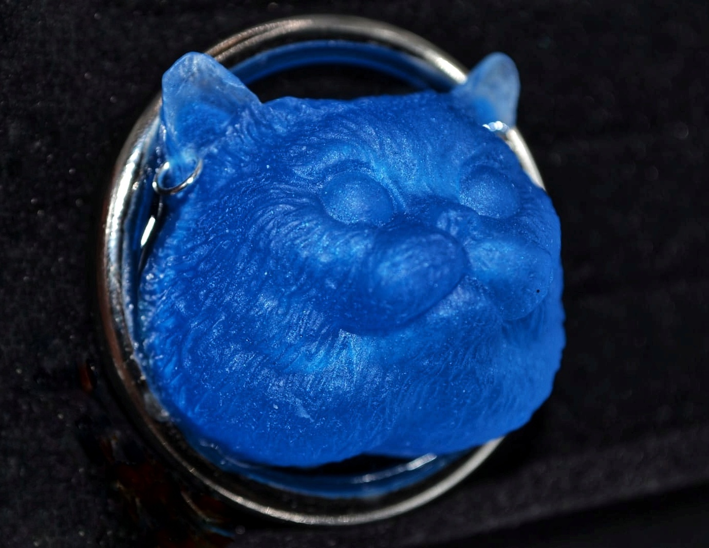 Volumetric 3D brooch Cat Informal Indigo. Other colors available upon request - My, Witcher, Cat School, Handmade, Decoration, The Witcher 3: Wild Hunt, Brooch, Creation, With your own hands