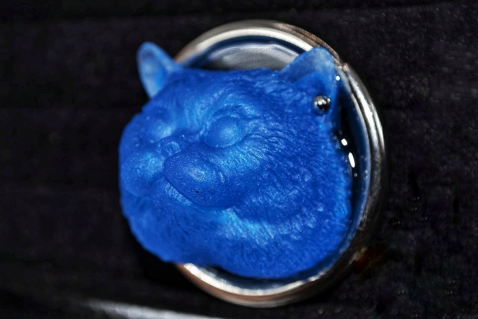 Volumetric 3D brooch Cat Informal Indigo. Other colors available upon request - My, Witcher, Cat School, Handmade, Decoration, The Witcher 3: Wild Hunt, Brooch, Creation, With your own hands