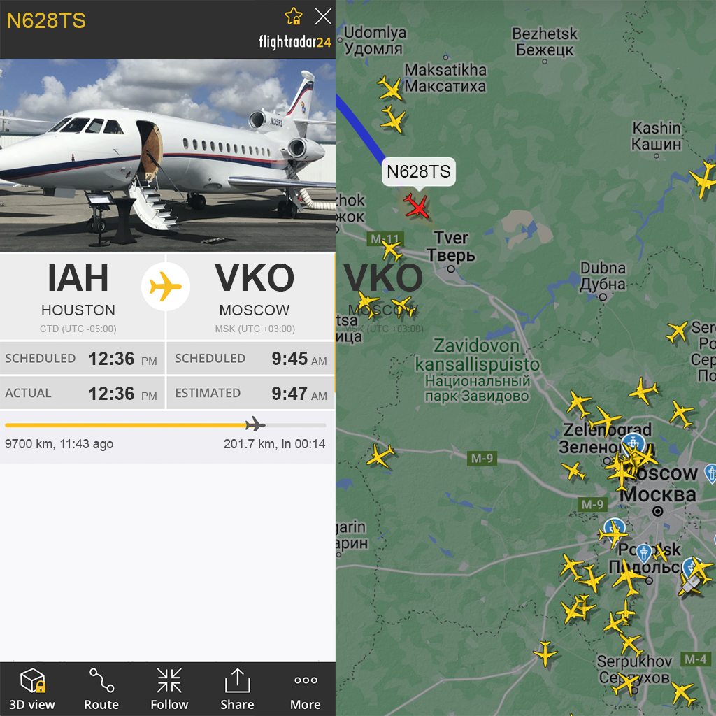 Elon Musk in Moscow? - Politics, Elon Musk, news, Риа Новости, West, Screenshot, Flightradar24