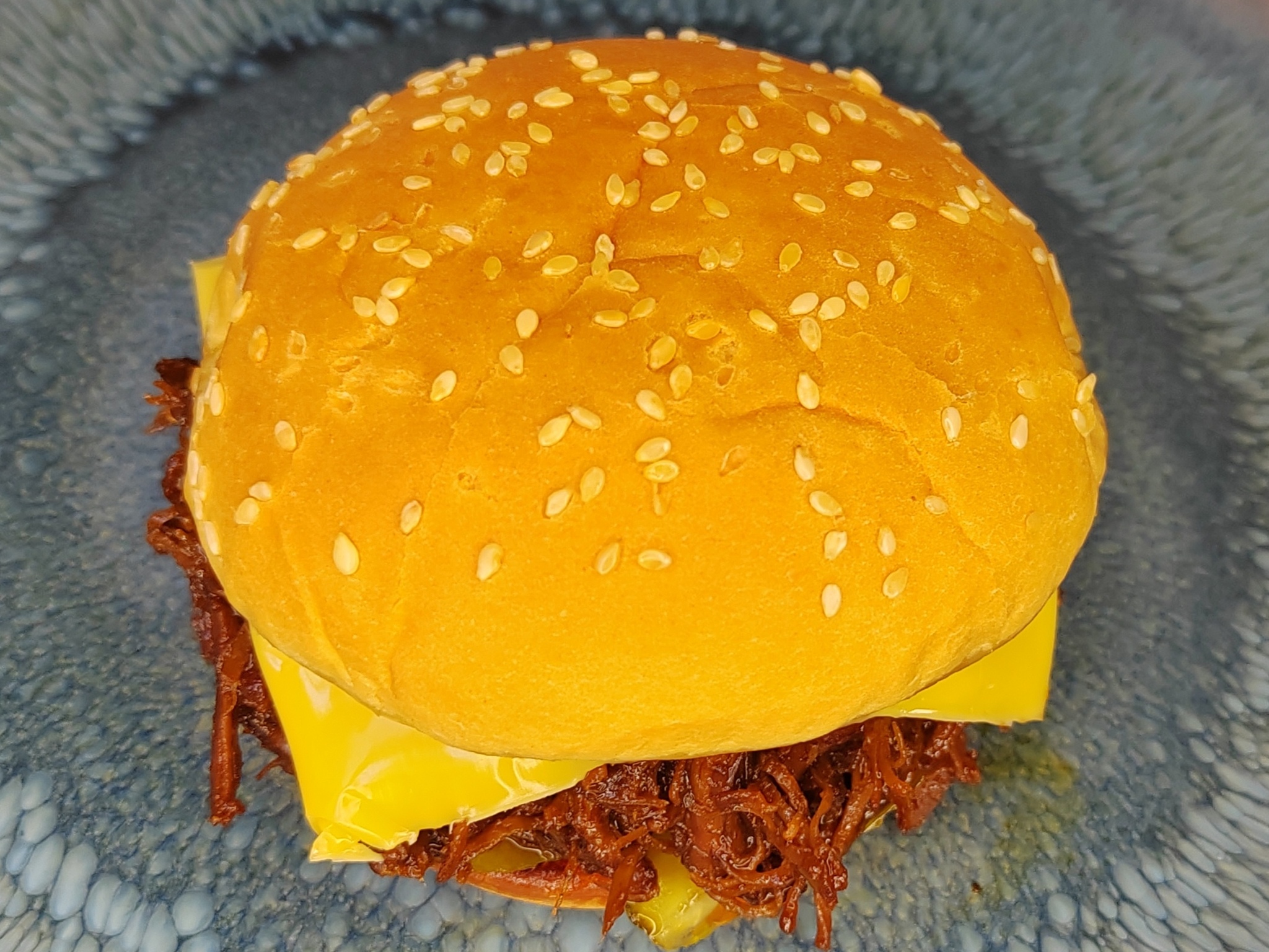 Pulled beef burger and coleslaw salad - My, Snack, Cooking, Recipe, Burger, Beef, American cuisine, Longpost, Food