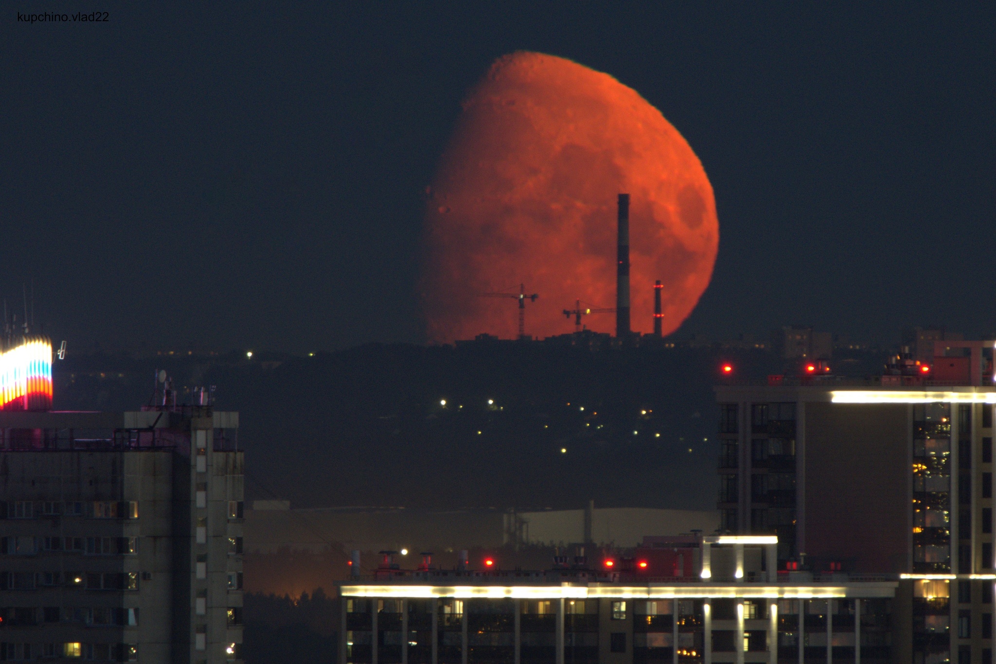 Such a different Moon July 15 - My, The photo, Saint Petersburg, moon, Sunset