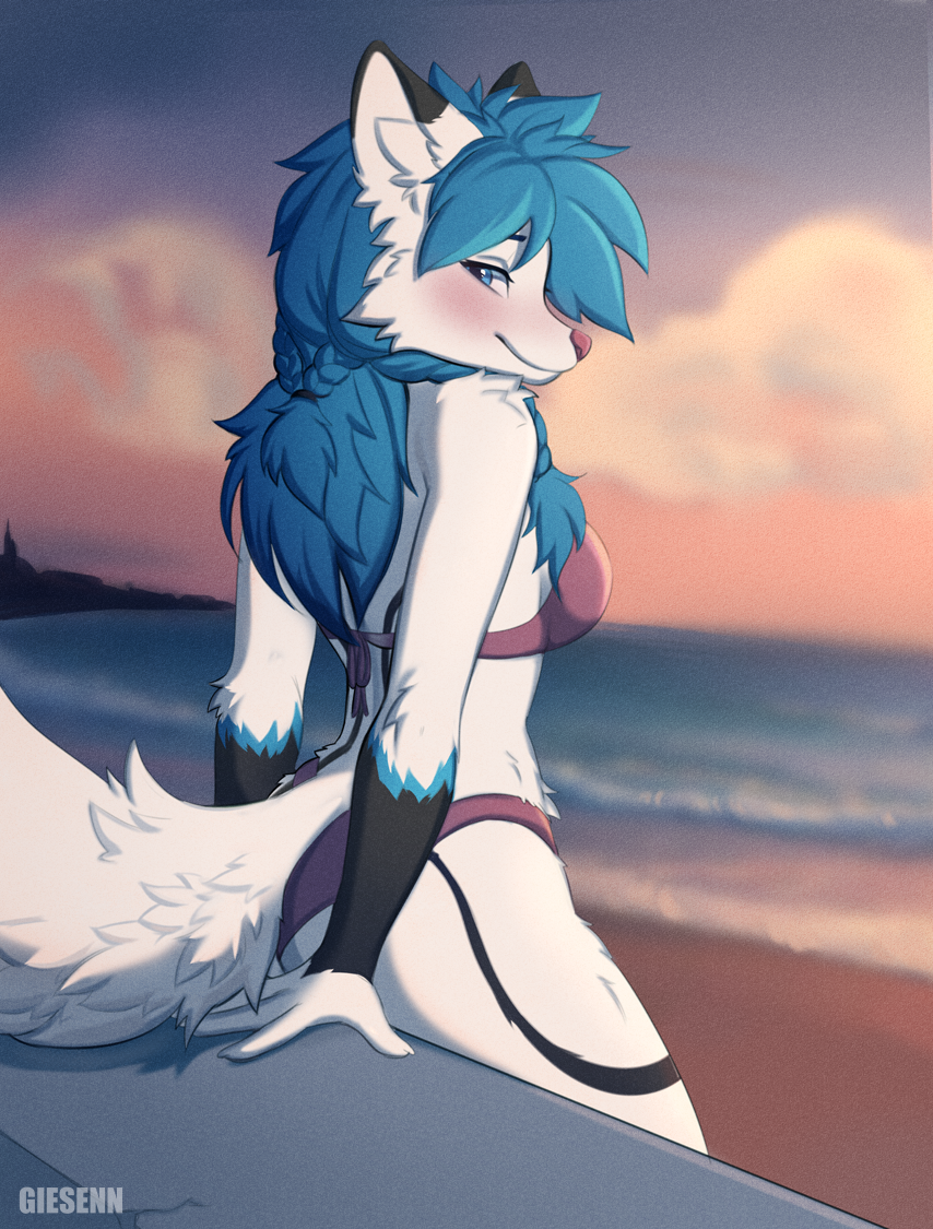 Kayla - Furry, Anthro, Art, Furry canine, Giesenn