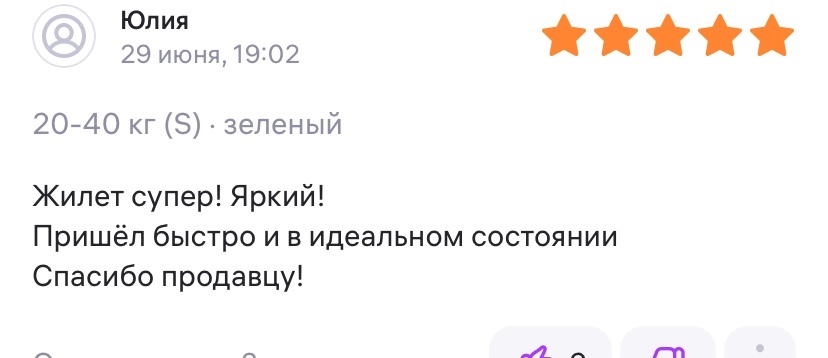 Это же спасательный жилет с прямой функцией - Моё, Отзыв, Спасательный жилет, Скриншот