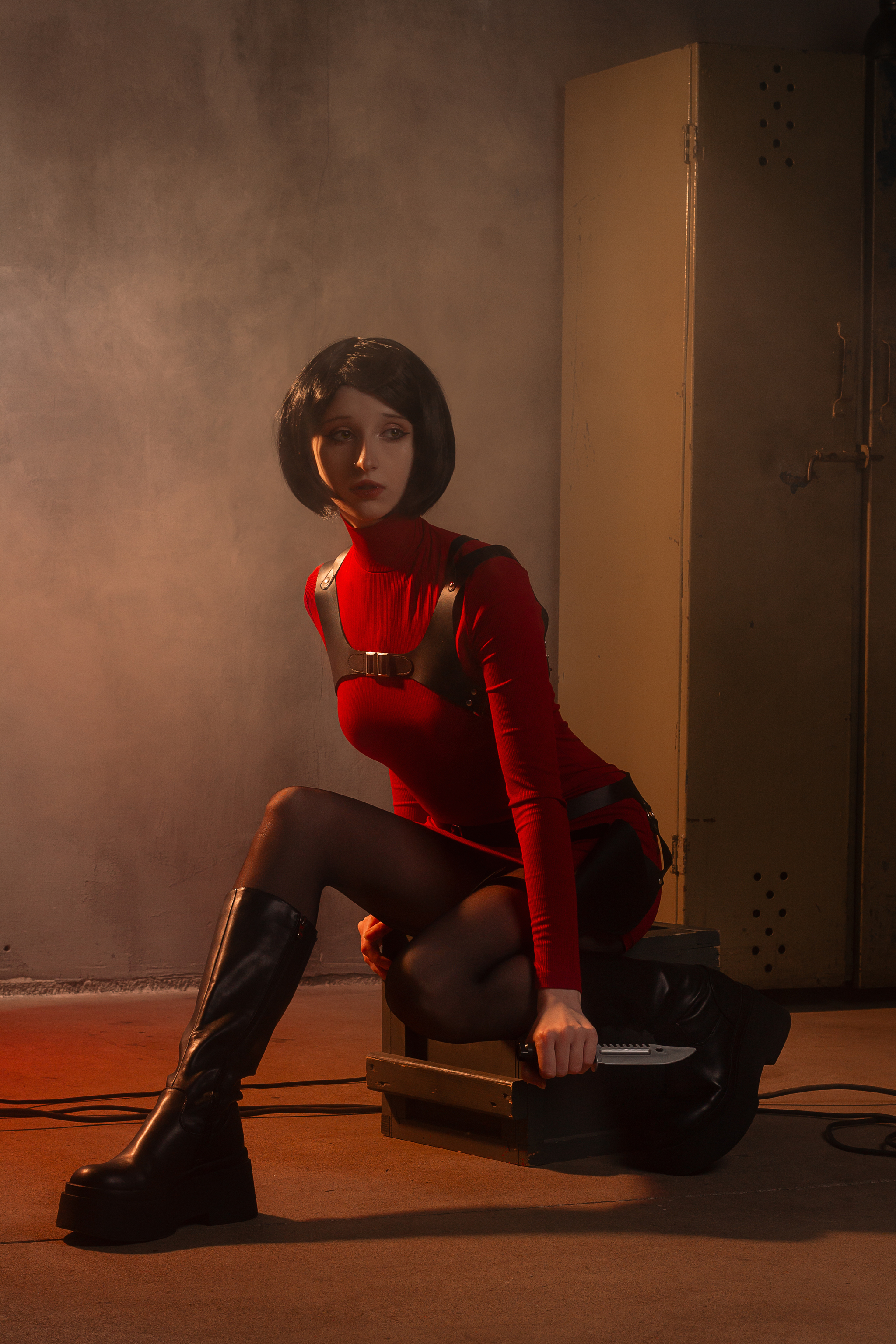 Ada Wong, RE4:remake by sequoni - My, Girls, Cosplay, Cosplayers, The photo, Milota, Resident evil, Ada wong, Resident Evil 4 Remake, PHOTOSESSION, Costume, Harness, Longpost