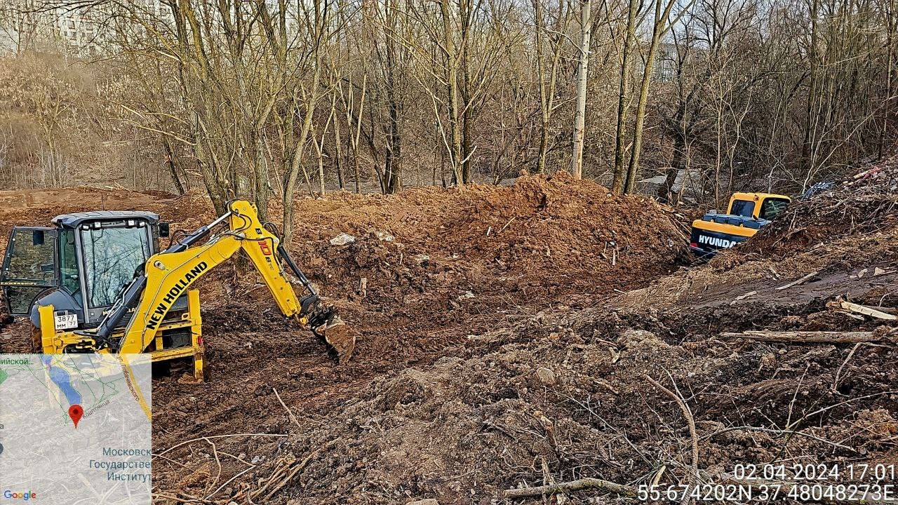 Violations were detected during work in the water protection zone of the Samorodinka River - Eco-city, Ecology, Moscow, Longpost