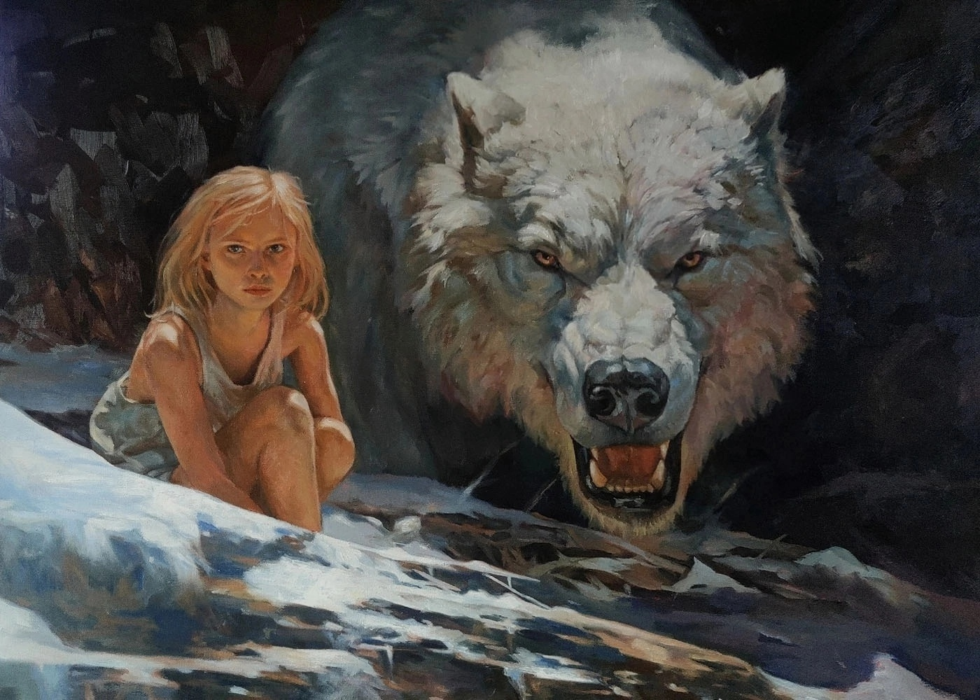 Painting Guardianship - My, Oil painting, Animalistics, Painting, Painting, Butter, Children