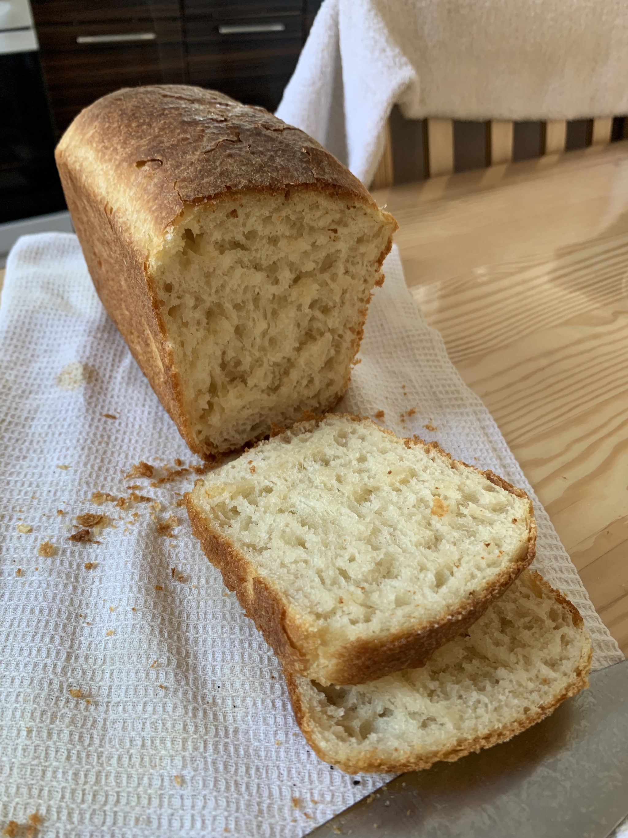 My first bread! - My, Bread, Debut, Cooking, Longpost, First experience, Bakery products, First post