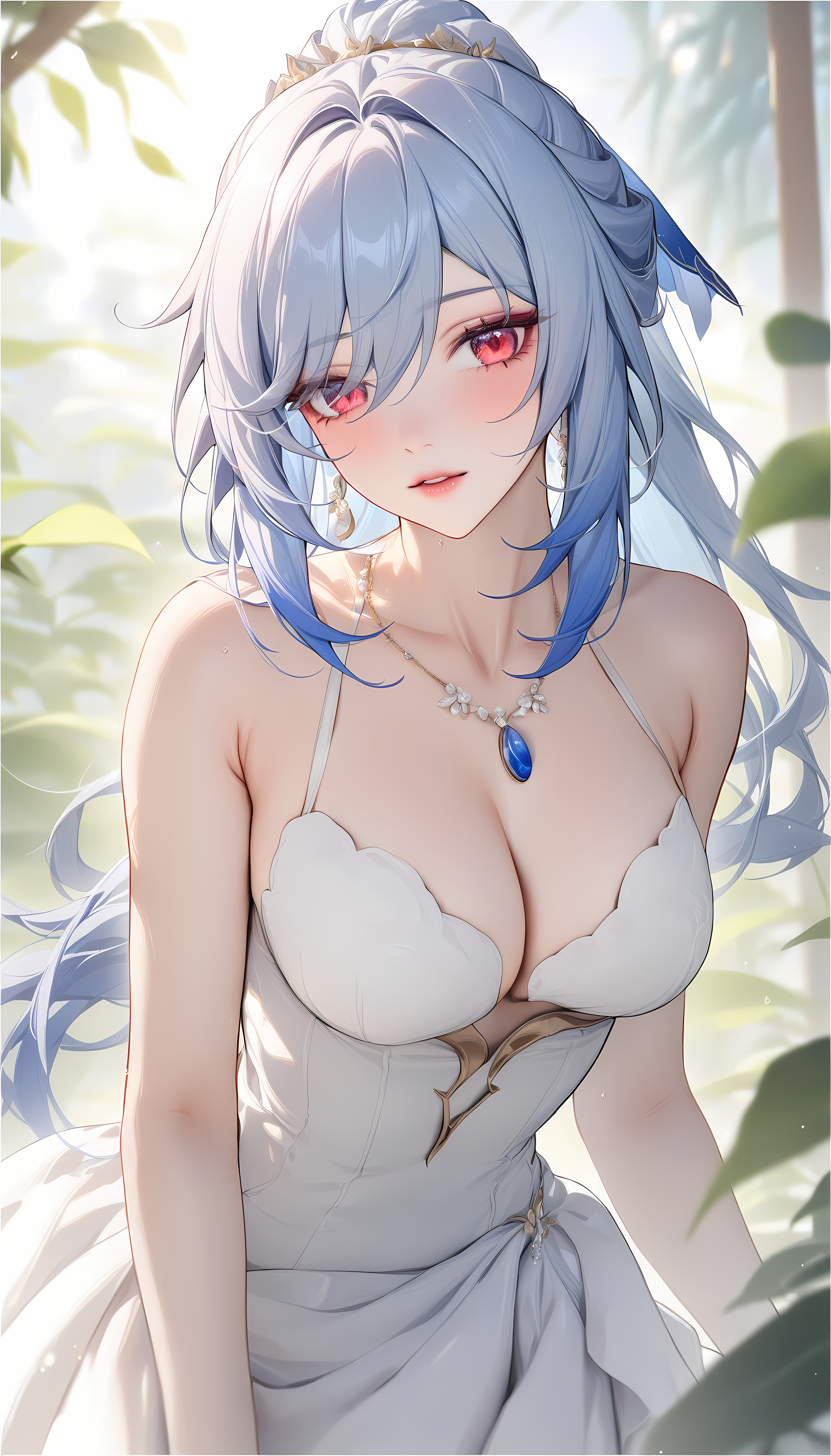 Jingliu - Jingliu (Honkai: Star Rail), Honkai: Star Rail, Pixiv, Neural network art, Anime, Anime art, Red eyes, Wedding Dress, Longpost