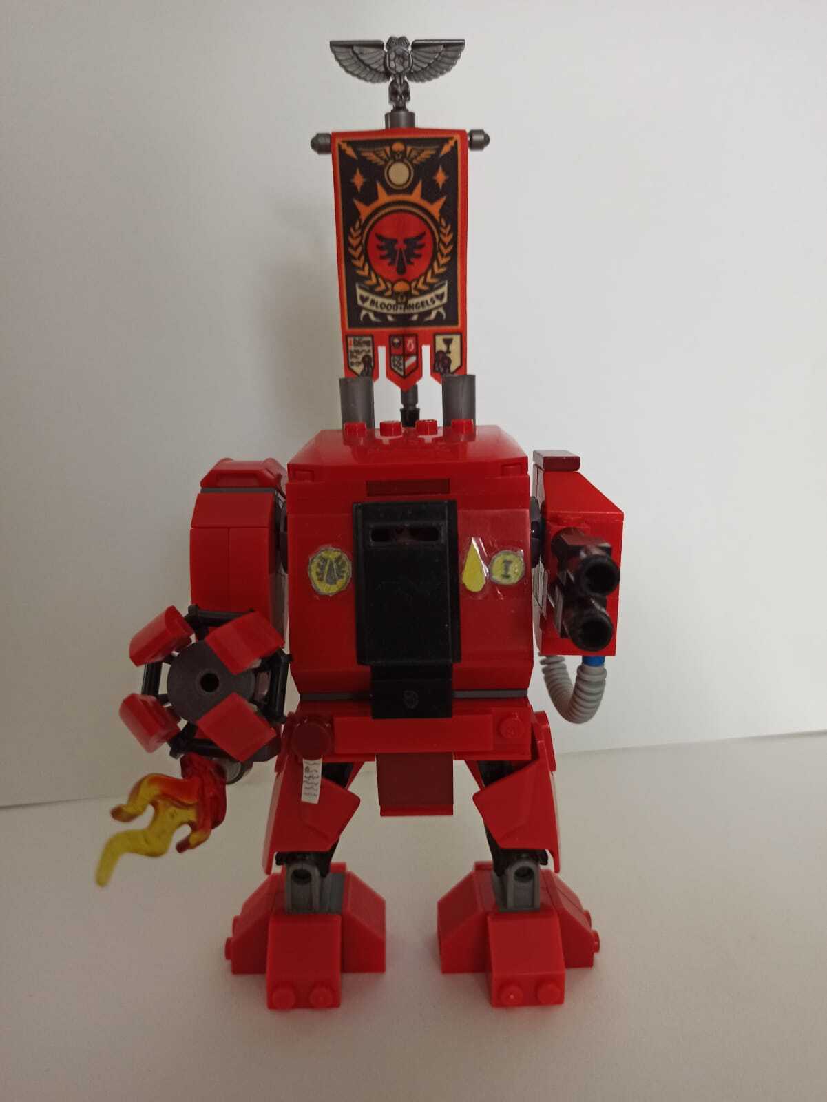 Lego Blood Angels Dreadnought - My, Warhammer 40k, Homemade, Lego, Imperium, Dreadnought, Adeptus Astartes, Longpost