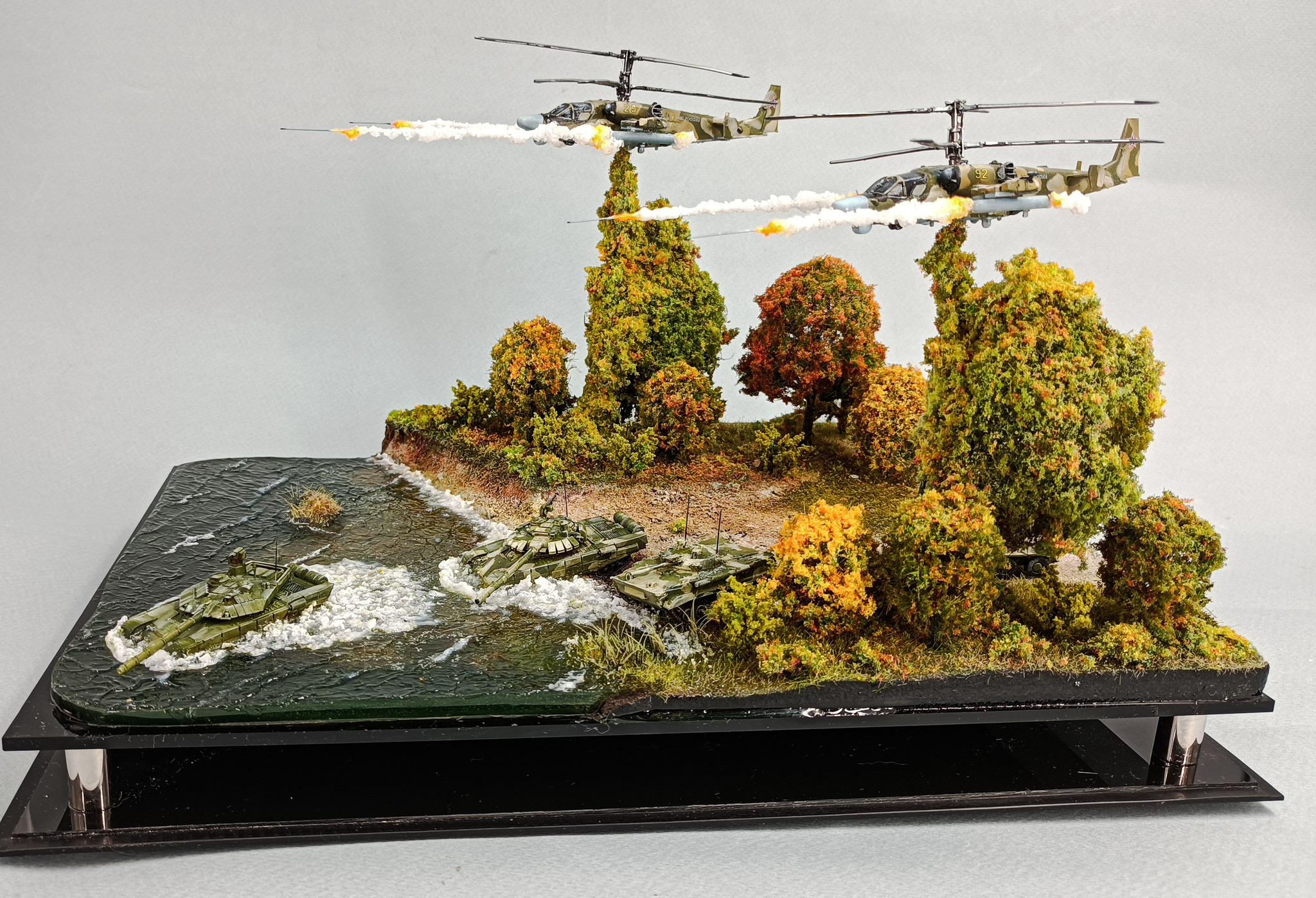 Crossing - crossing - My, Needlework without process, Scale model, Presents, Collecting, Russia, Children, Helicopter, Sky, Special operation, Military equipment, Modeling, Longpost