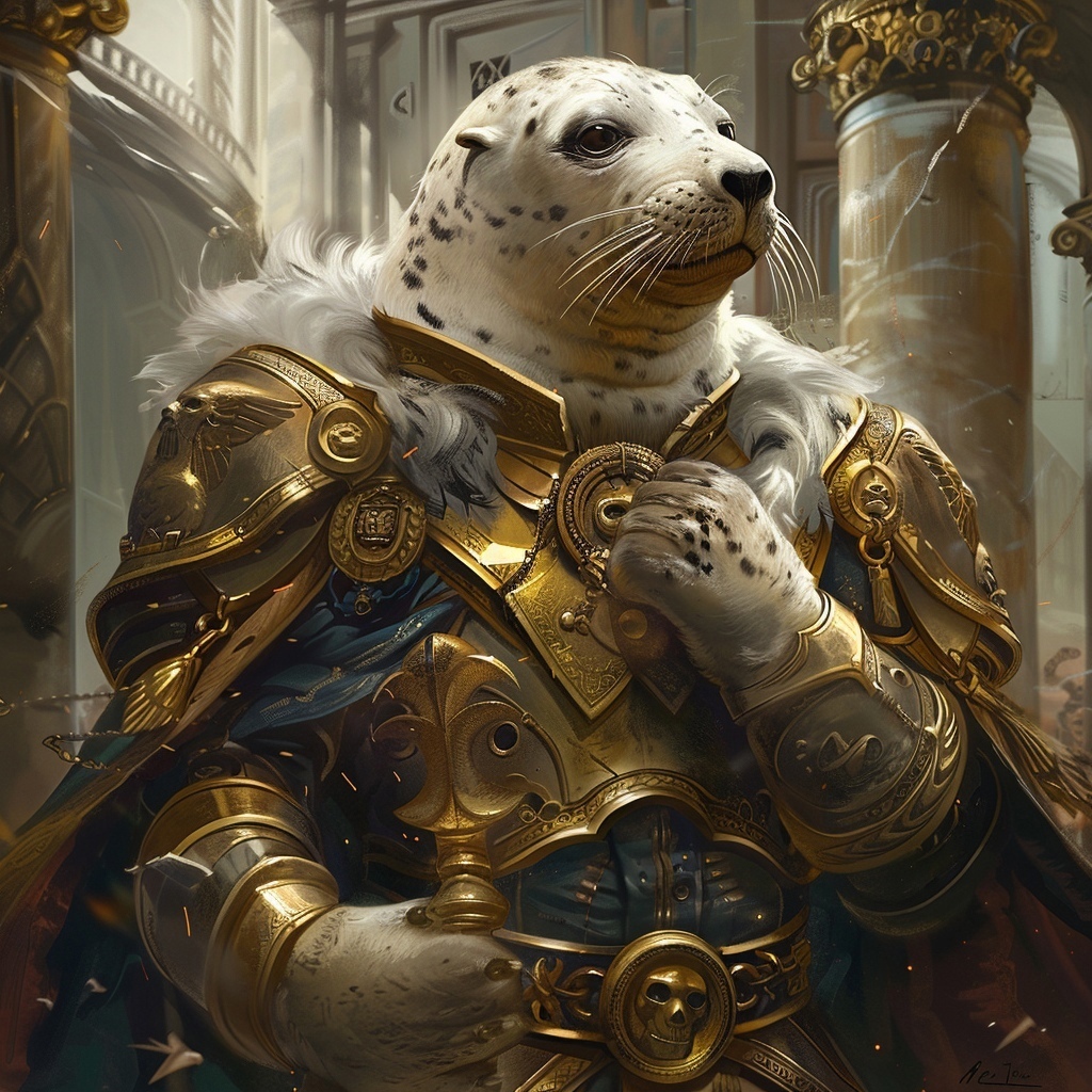 Space Seals - My, Warhammer 40k, Seal, Neural network art, Wh Art, Warhammer, Midjourney, Longpost