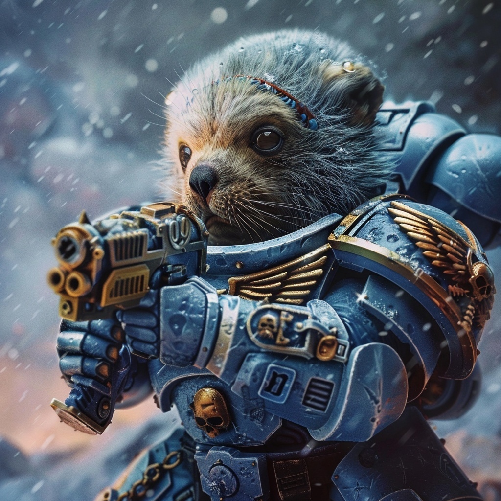 Space Seals - My, Warhammer 40k, Seal, Neural network art, Wh Art, Warhammer, Midjourney, Longpost