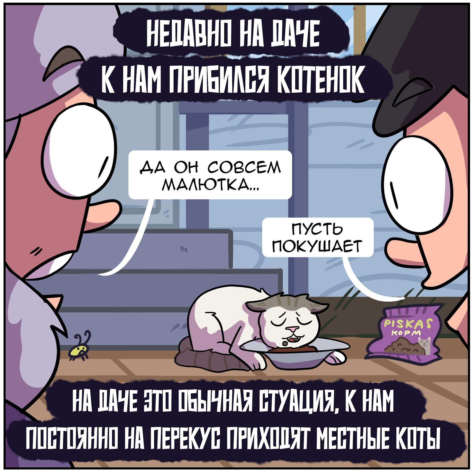 Getting to know Syrniki - My, Comics, Martadello, Humor, Syrniki, cat, Longpost