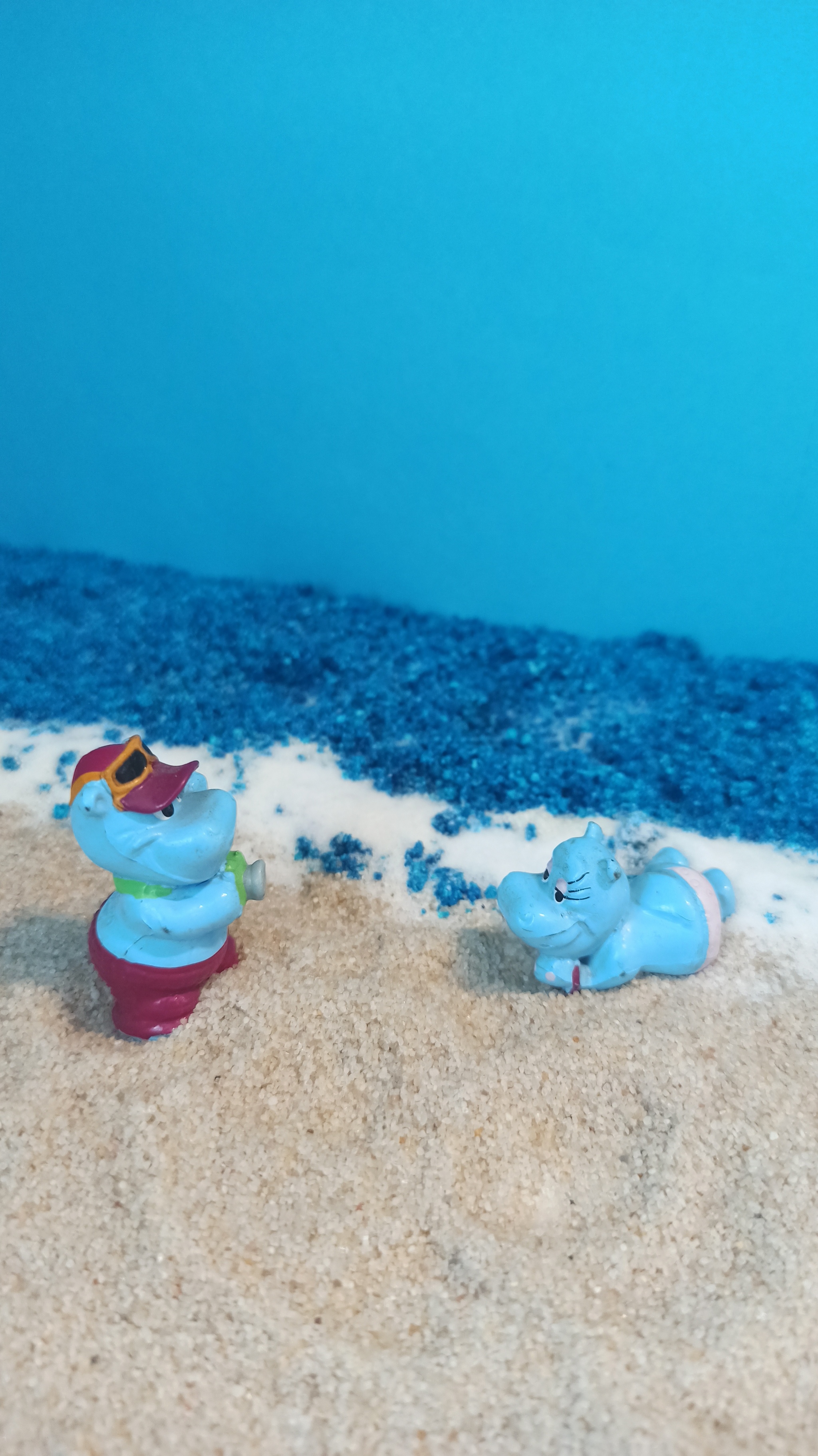 Kinder hippos - My, Vacation, Summer, hippopotamus, Kinder Surprise, Childhood of the 90s, Nostalgia, Sea, Longpost