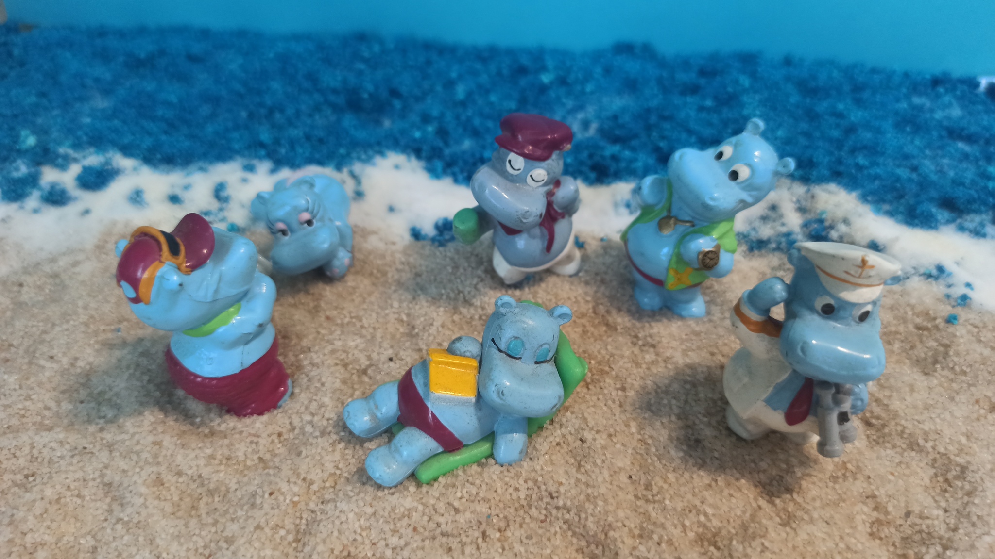 Kinder hippos - My, Vacation, Summer, hippopotamus, Kinder Surprise, Childhood of the 90s, Nostalgia, Sea, Longpost