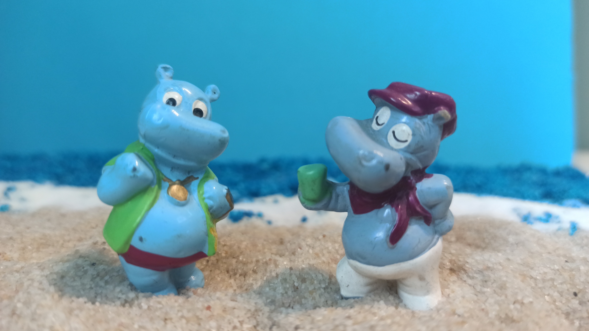 Kinder hippos - My, Vacation, Summer, hippopotamus, Kinder Surprise, Childhood of the 90s, Nostalgia, Sea, Longpost