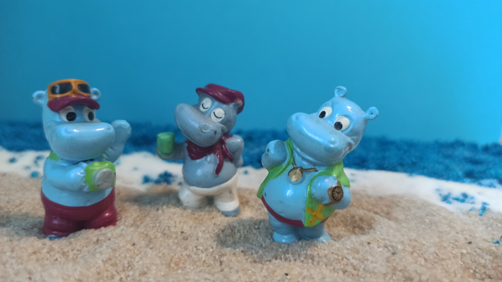 Kinder hippos - My, Vacation, Summer, hippopotamus, Kinder Surprise, Childhood of the 90s, Nostalgia, Sea, Longpost